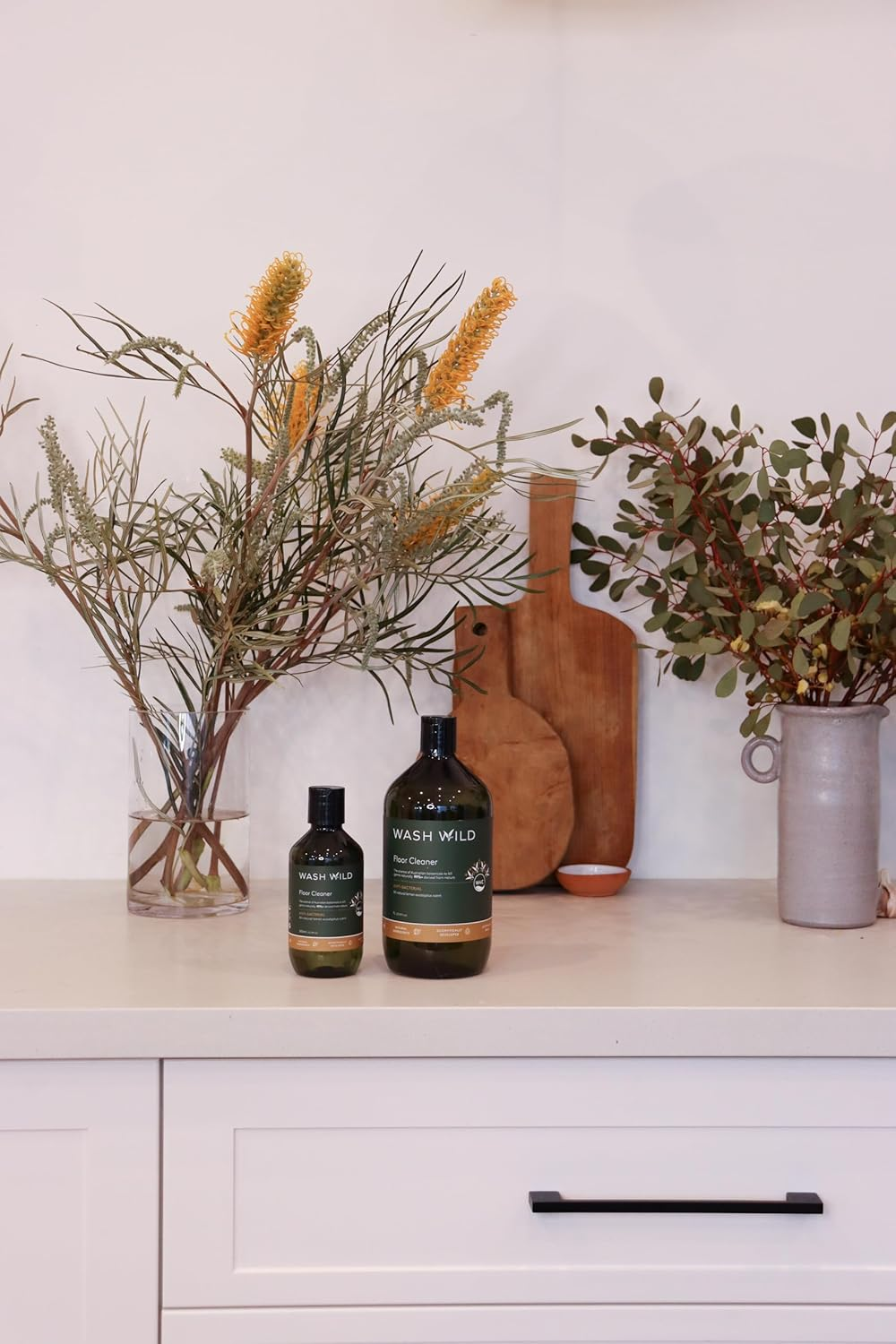 Wash Wild Floor Wash 1L, Natural Lemon Eucalyptus Scent, Concentrated & Non-Toxic Formula, Safe on All Surfaces image number 1