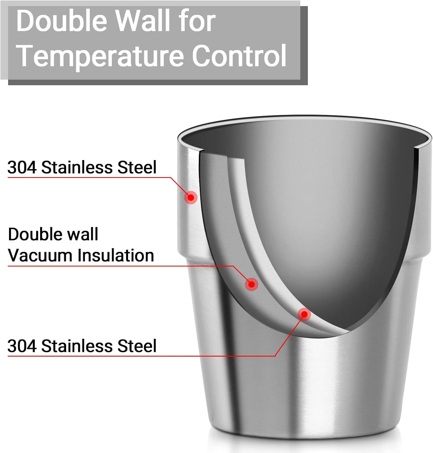 Beasea Stainless Steel Cups Set of 4, 10 Oz Double Wall Vacuum Insulated Drinking Cups Metal Drinking Glasses for Kids and Adults image number 2