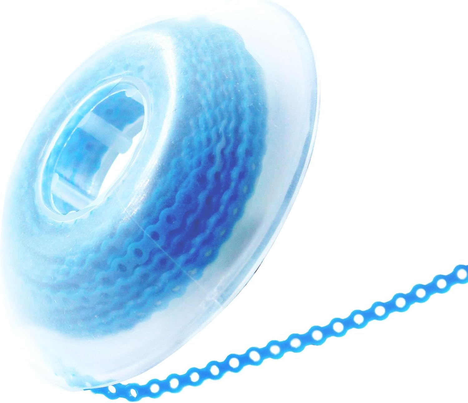 LA MIERE 1 Roll Orthodontic Rubber Chains, Braces Power Chains Consisted Force in Closed, Short, Long 15'' Spools (Long, 0.166&rsquo;&rsquo;(4.2Mm), Prussian Blue)