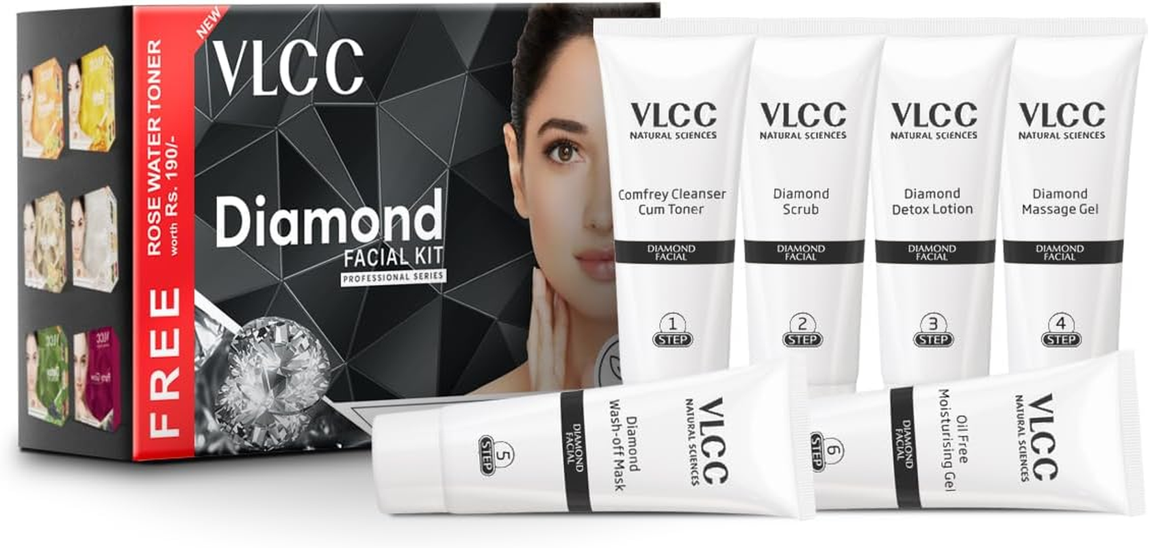 Vlcc Professional Saloon Series Diamond Polishing Facial Kit image number 5