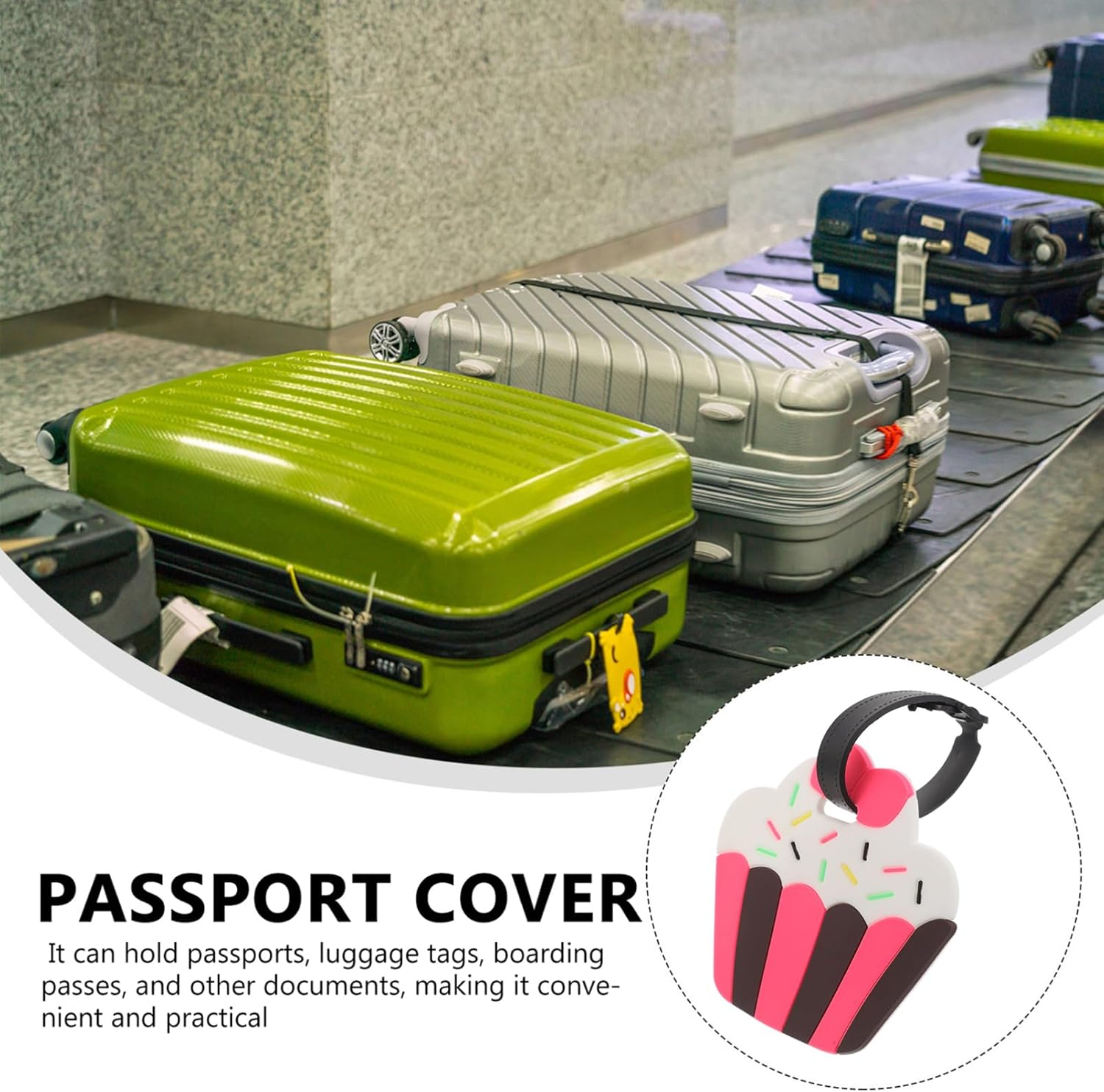 COLLBATH Multi-Purpose Luggage Tag Holder Soft PVC Travel Tag for Suitcases Handbags image number 2