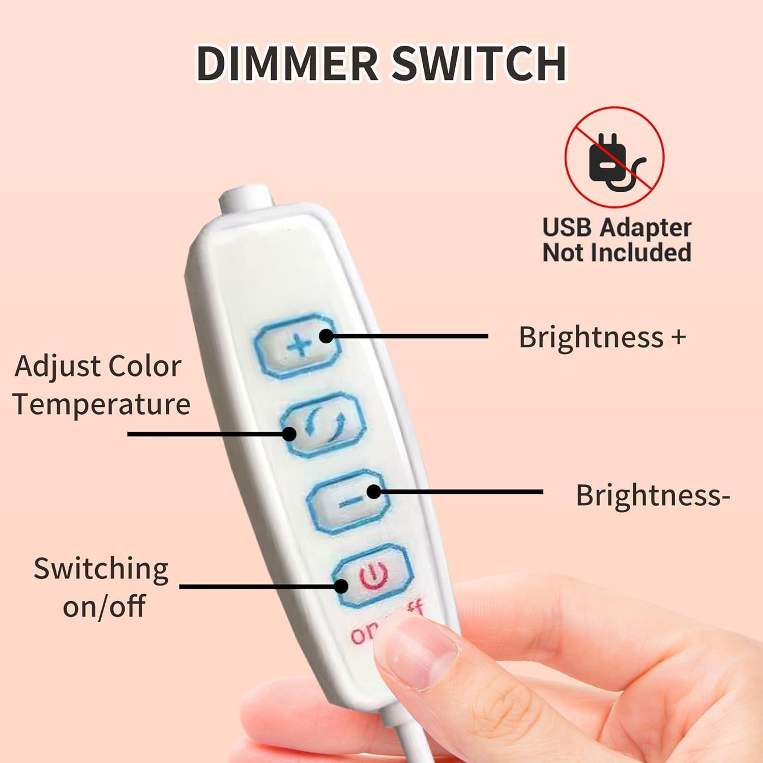 Nail Desk Lamp with Half Moon Light,Led 3D Fill Light, 3 Adjustable Light Colors, Suitable for Beauty, Eyelashes, Nail Art, Skincare, Embroidery, Etc (White)