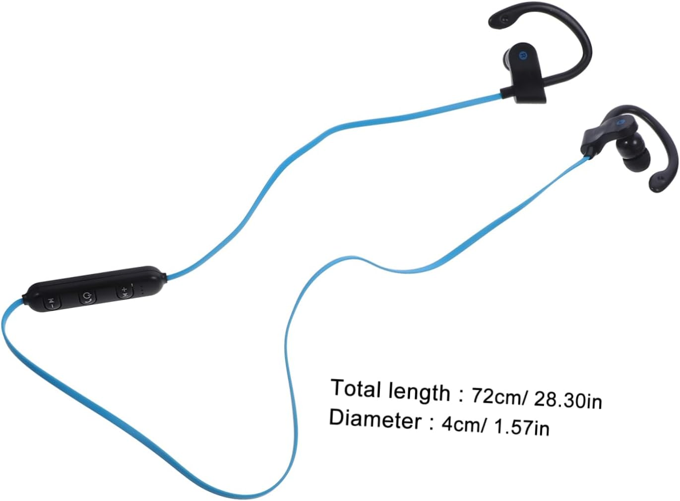 Tofficu Wired Ear Hook Earphones with Microphone Universal Stereo Headset for Sports Running Compatible with Smartphones Black and Navy image number 1
