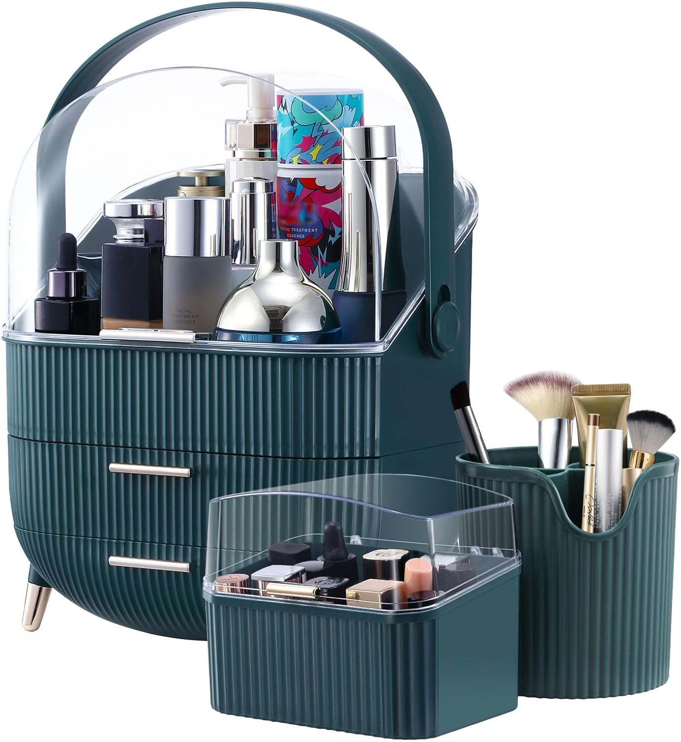 Maxkon Makeup Organizer Drawer Storage Drawer Case, Portable Jewellery Box Stand Brush Holder for Cosmetic Lipstick Skincare Display