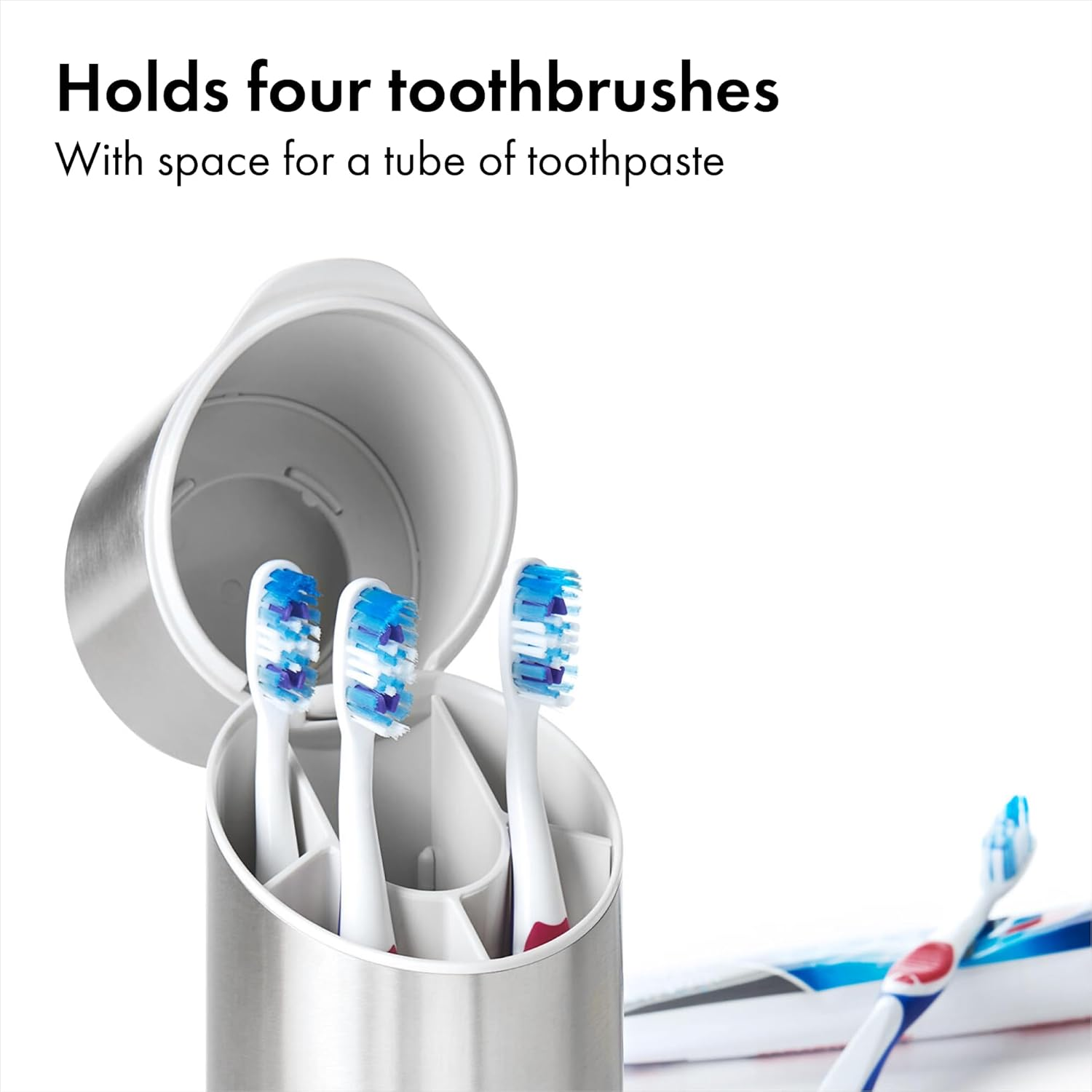 OXO Good Grips Stainless Steel Toothbrush Organizer 9.75 Inch image number 6