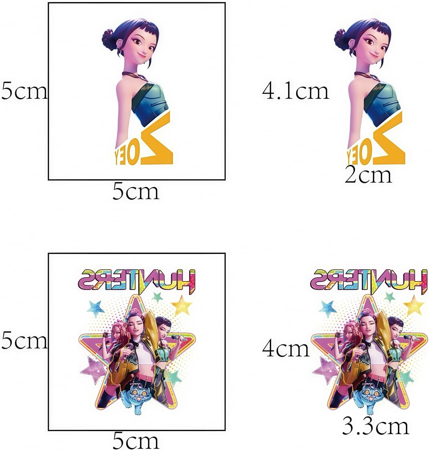 40Pcs Kpop Demon Hunters Temporary Tattoos for Kids,Birthday Party Supplies Decoration Favors,Cartoon Characters Movie Cute Sticker Gifts for Girl Boys Home Activity Class Prizes Christmas Rewards image number 5