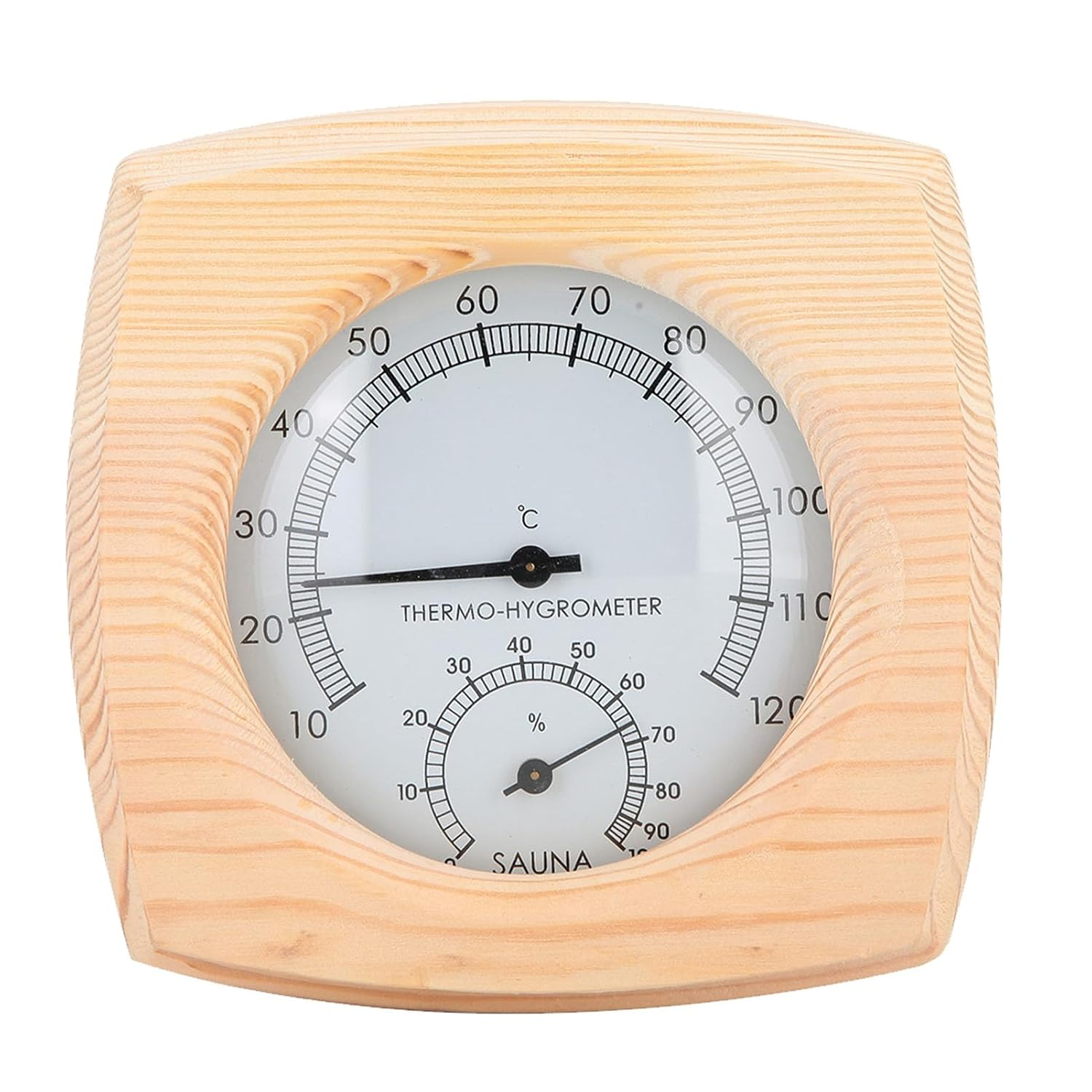 Zerodis Sturdy Sauna Room Digital Thermometer Hygrometer with High Temperature for and Accurate Monitoring, Ideal for Sauna Room, Bathroom, and Sweat Stream