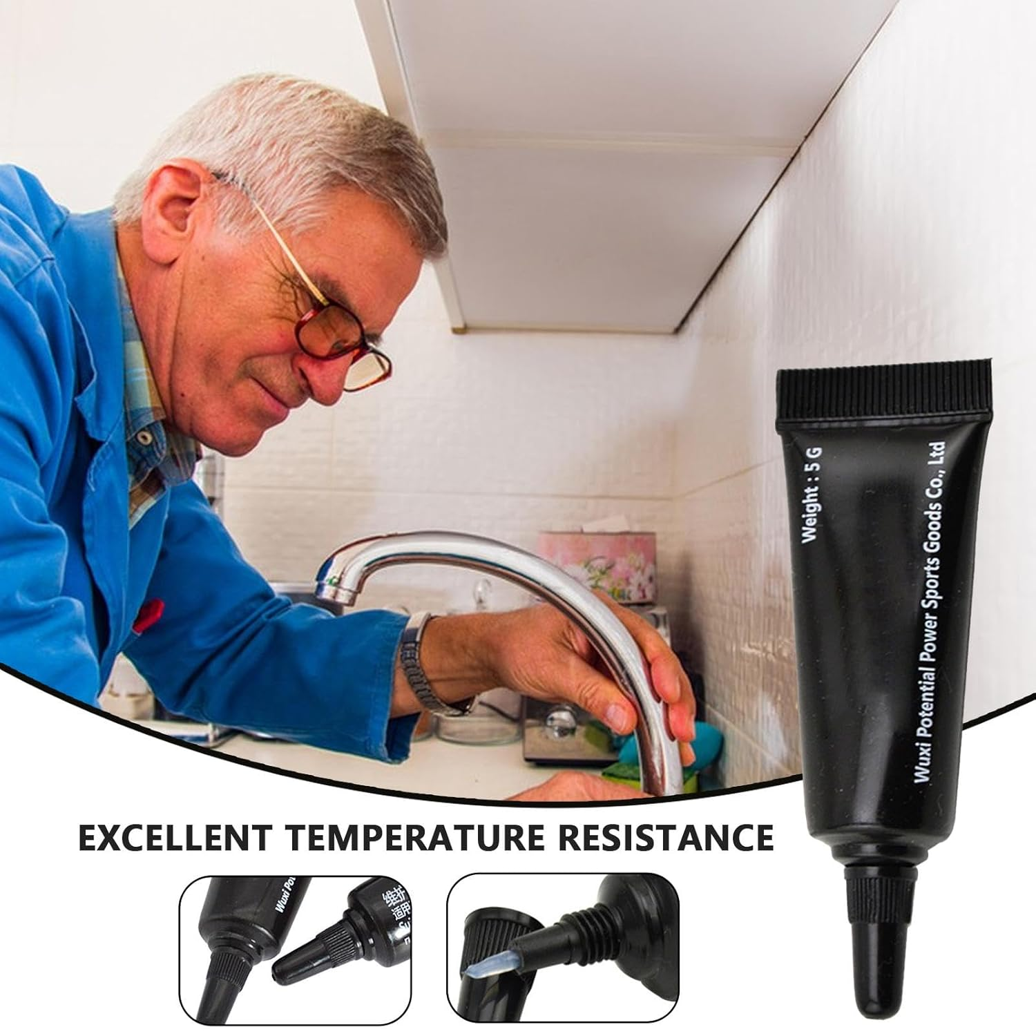 Kitchen Faucet Sealant | Maintenance Silicone Grease - Motor Gasket, Rubber Parts, Electrical Appliances Lubricant Sealant image number 5