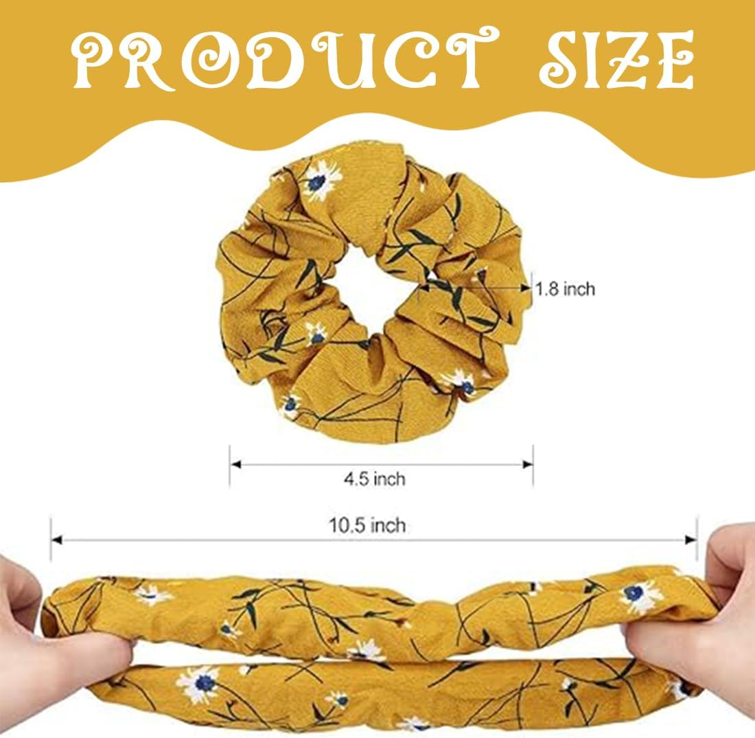 LAKJUOZ Pack of 8 Women'S Scrunchies, Premium Velvet Hair Bobbles, Premium Satin Hair Bobbles, Plain Elastic Thick Bands, Soft Ropes, Ponytail Holder, Women Hair Accessories image number 2