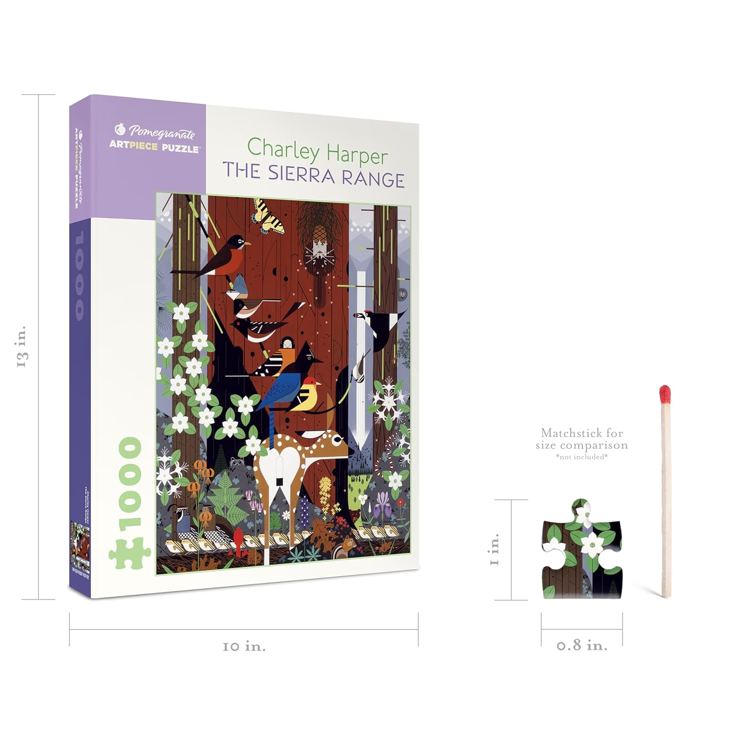 Charley Harper - the Sierra Range: 1,000 Piece Puzzle image number 1