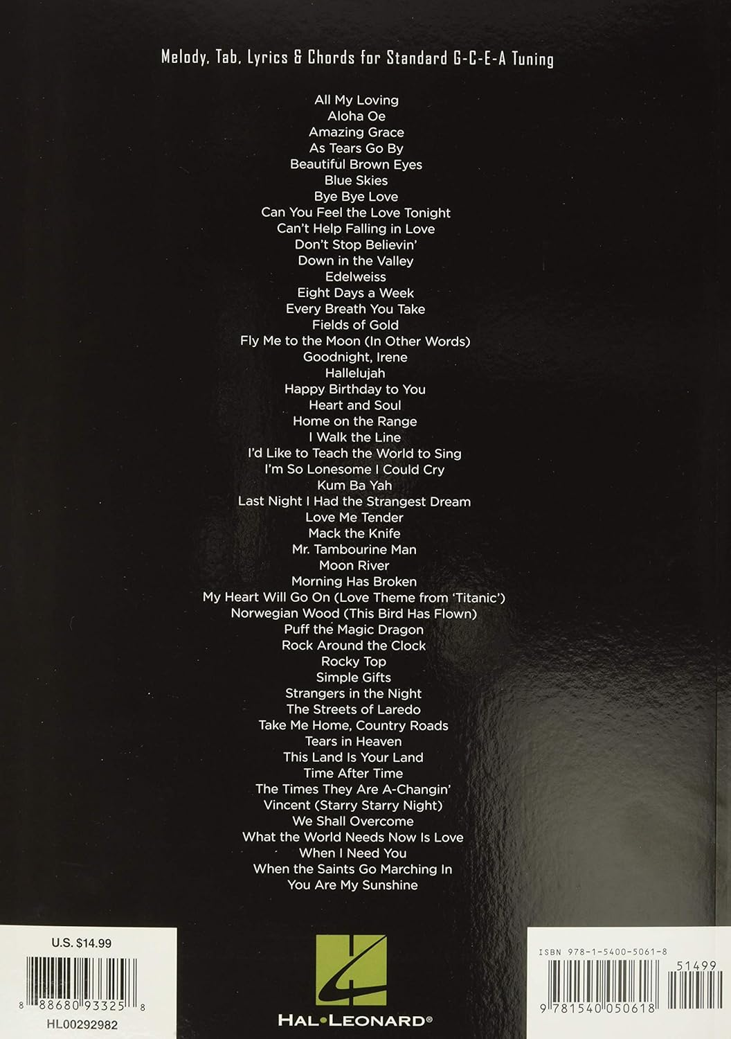 Hal Leonard First 50 Melodies You Should Play on Ukulele Book image number 1