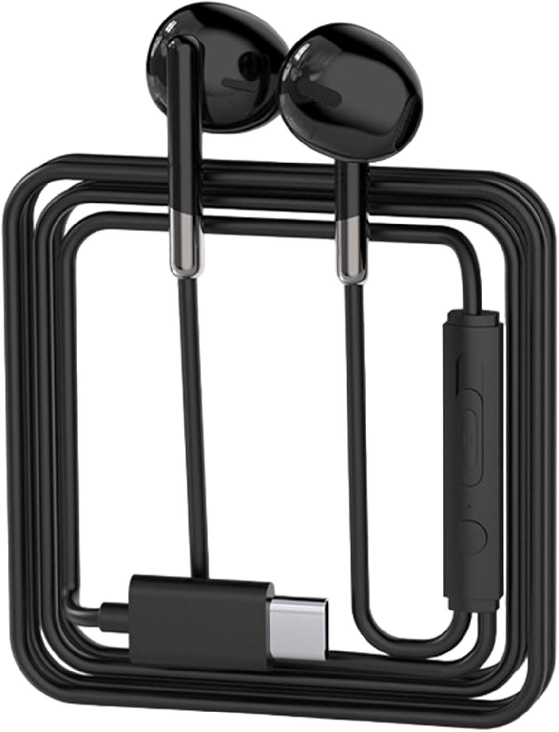 In-Ear Headphones with Built-In Mic & Cord Control, High-Fidelity Sound for Sports, Commuting, Office Use - Usb-C/3.5Mm Wired