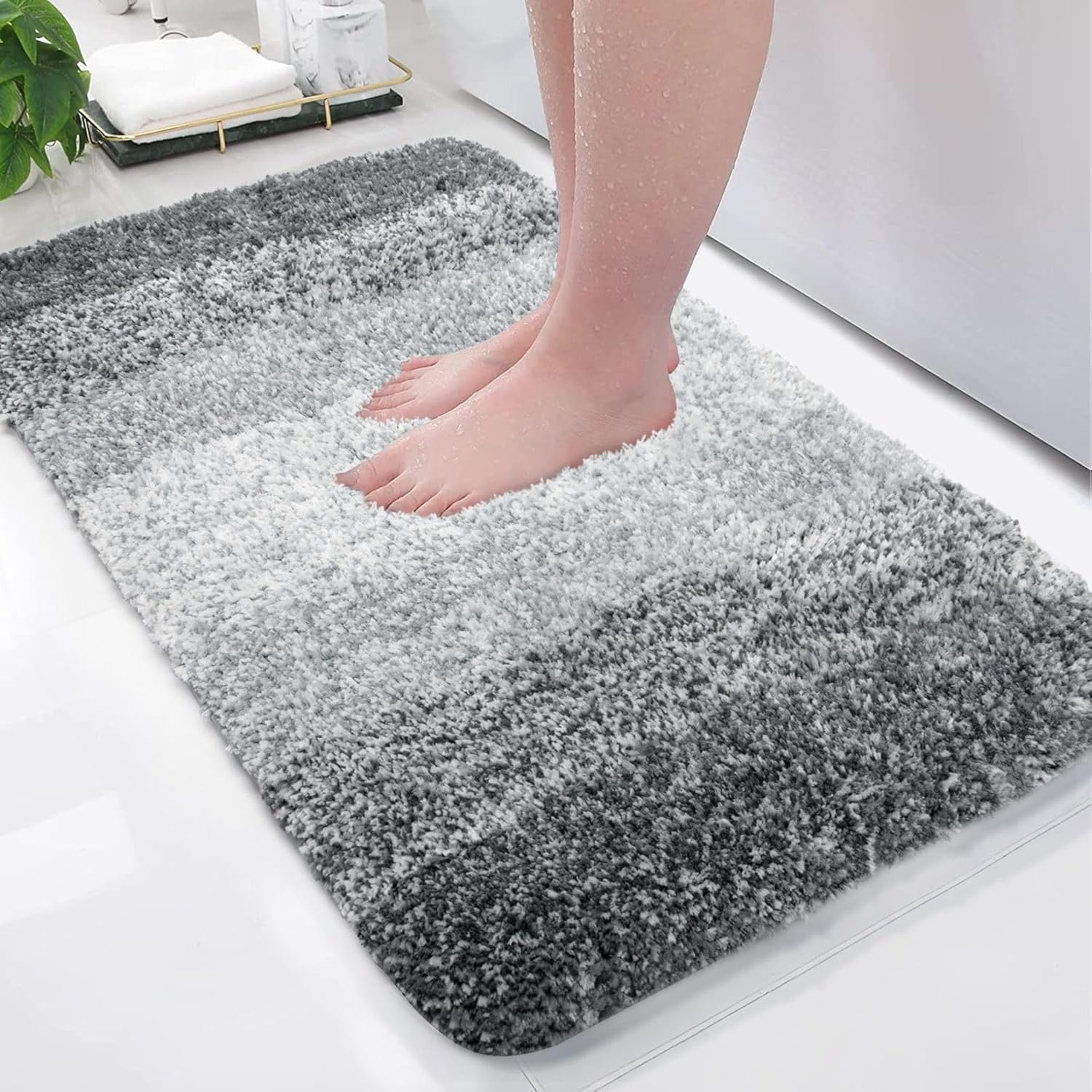 BYUNER Rug Home D&eacute;cor Products Bath Mat Luxury Kitchen Mat Extra Soft Rug Absorbent Bathroom Mat Non-Slip Toilet Mat Plush Bath Rug Machine Wash Dry