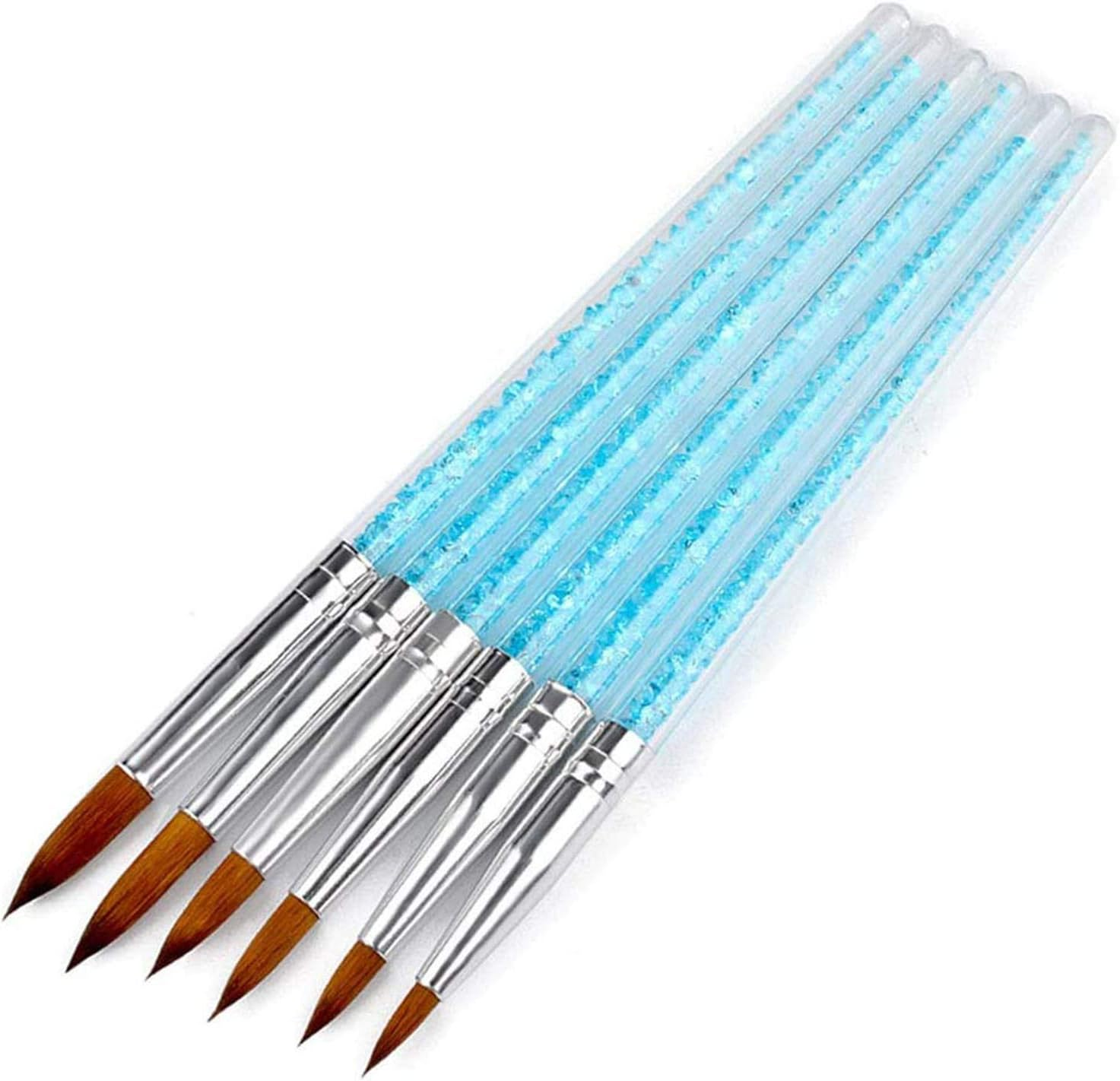 6 Pcs Nail Art Brushes Design Painting Detailing Drawing Pen Set Bundle Tool Kit image number 2