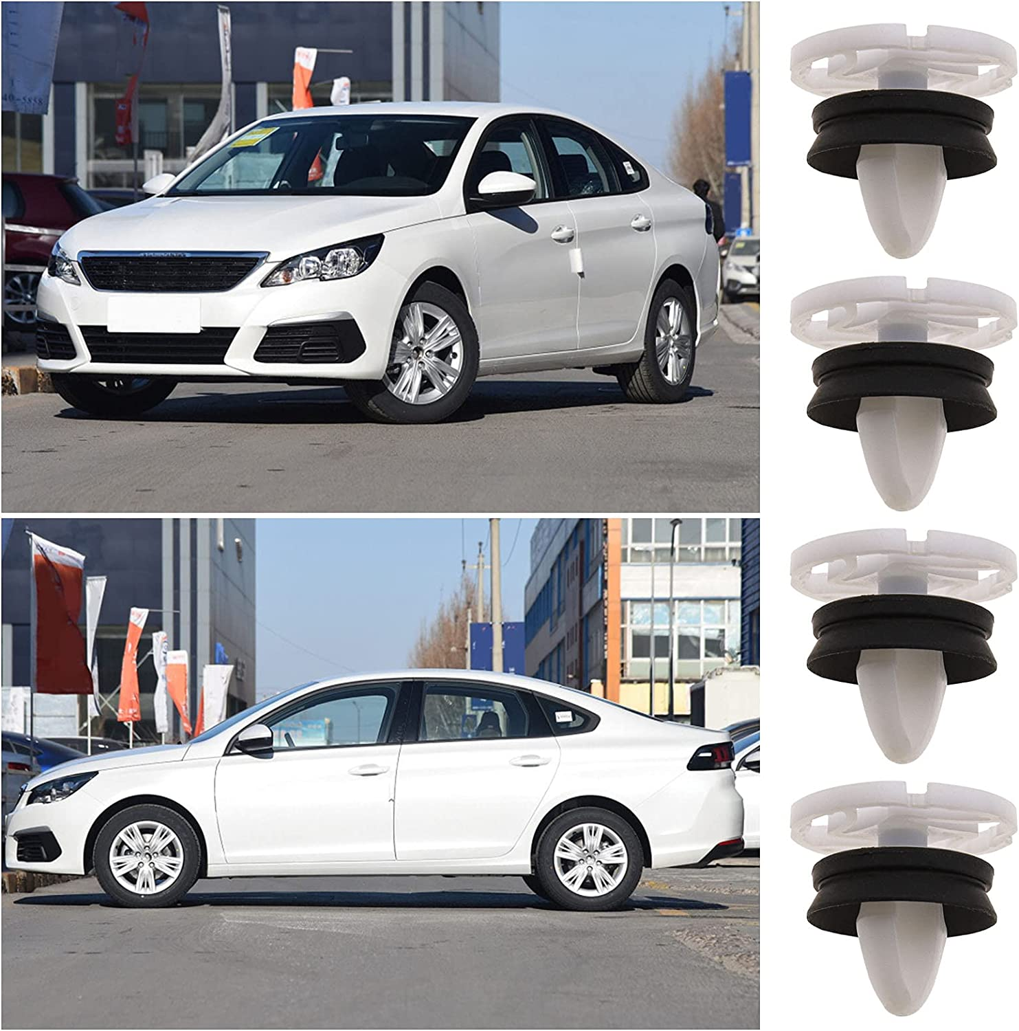 SING F LTD 30Pcs Car Trim Door Panel Fixing Clips Fasteners Interior Parts 7703077476 Plastic Compatible with Peugeot 308 Compatible with Citroen DS4 Compatible with Renault Megane III & Laguna III image number 6