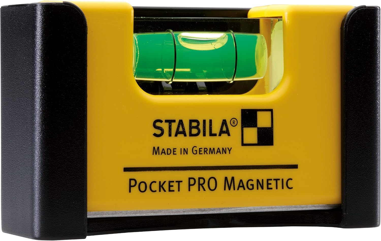 STABILA Pocket PRO Magnetic Mini Spirit Level with Belt Clip, 7 Cm, Strong Rare Earth Magnet, 1 Horizontal Level, Made in Germany, Yellow, 15 X 8 X 20 Cm image number 2