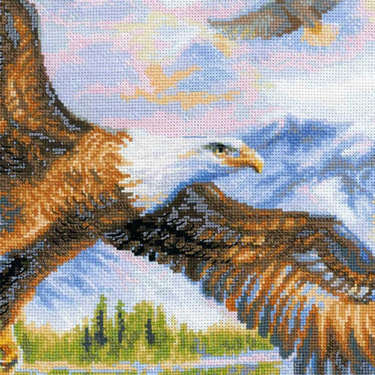 RIOLIS 1471 - Flight - Counted Cross Stitch Kit 19.75" X 15.75" Zweigart 14 Ct. White AIDA 28 Colors image number 3