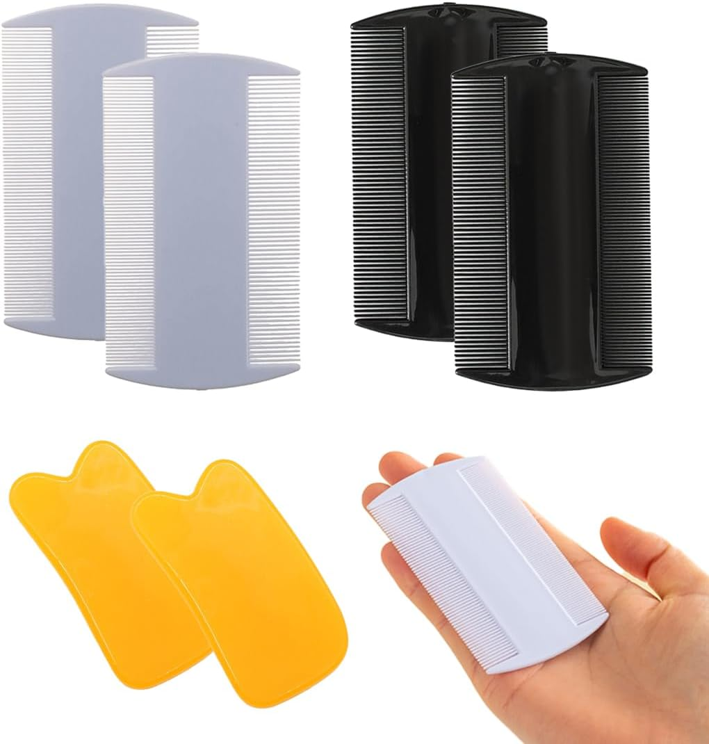 Lice Comb, 2 Anti-Lice Combs, anti Lice and Nits Comb for Children, Adults and Family, Comes with 2 Scrapers, Flea and Tick Combs for Dog Cat image number 5