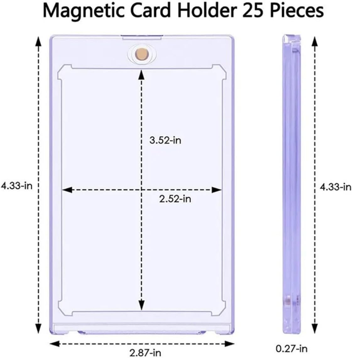Magnetic Card Holder, 35 Pt Premium Waterproof Card Protectors, Compact Design for Sports Cards and Business Cards (10, 4In) image number 1