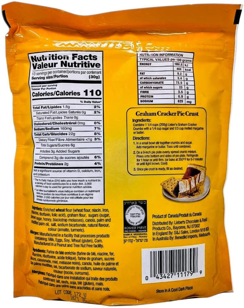 Liebers Graham Cracker Crumbs 397G image number 1