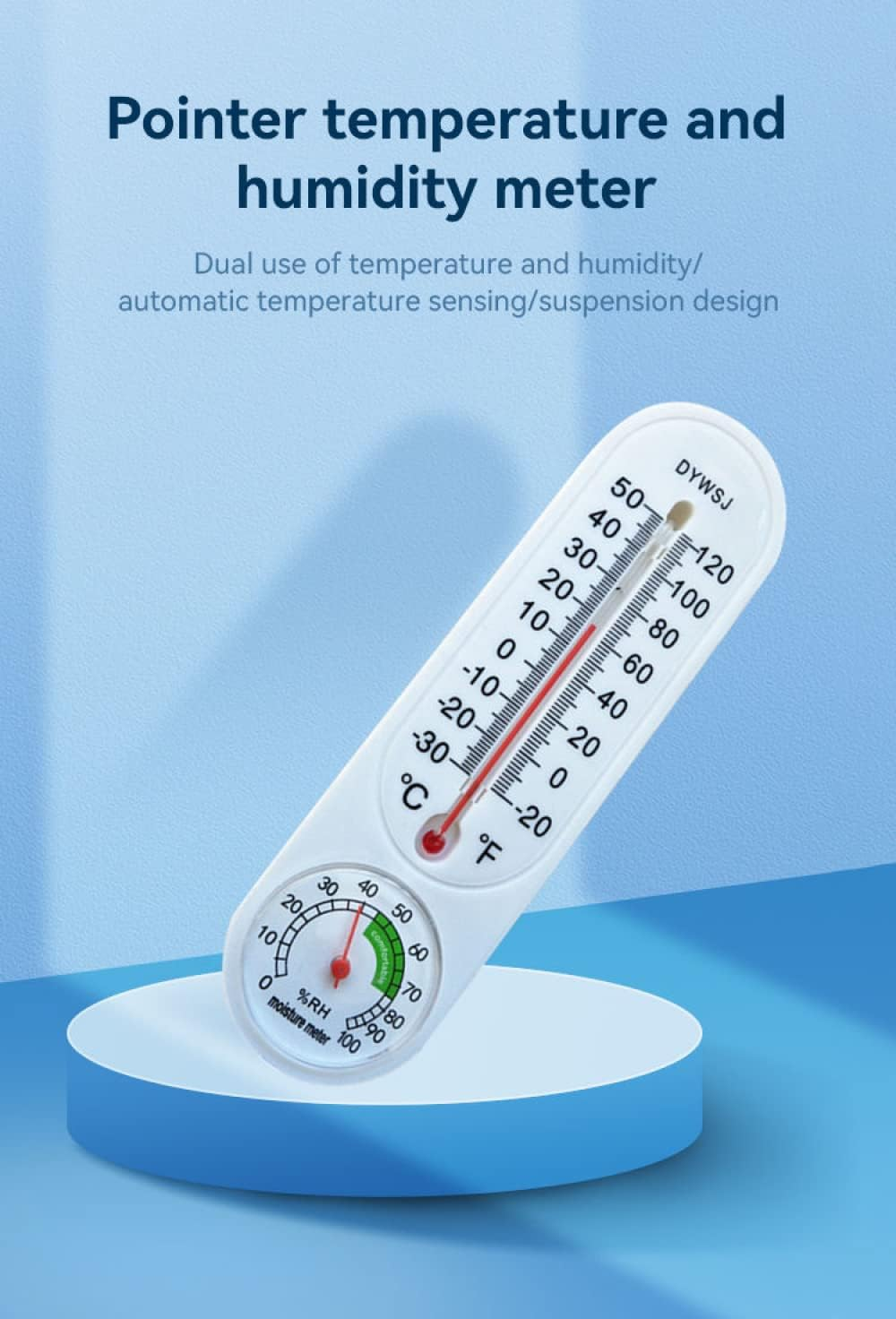 2Pack Outdoor Indoor Wall Thermometer Hygrometer Digital Humidity Meter Thermometers Wall Hang Temperature Humidity Gauge Meter with Celsius/Fahrenheit (℃/℉) for Garden Plant Field Cellar Greenhouse