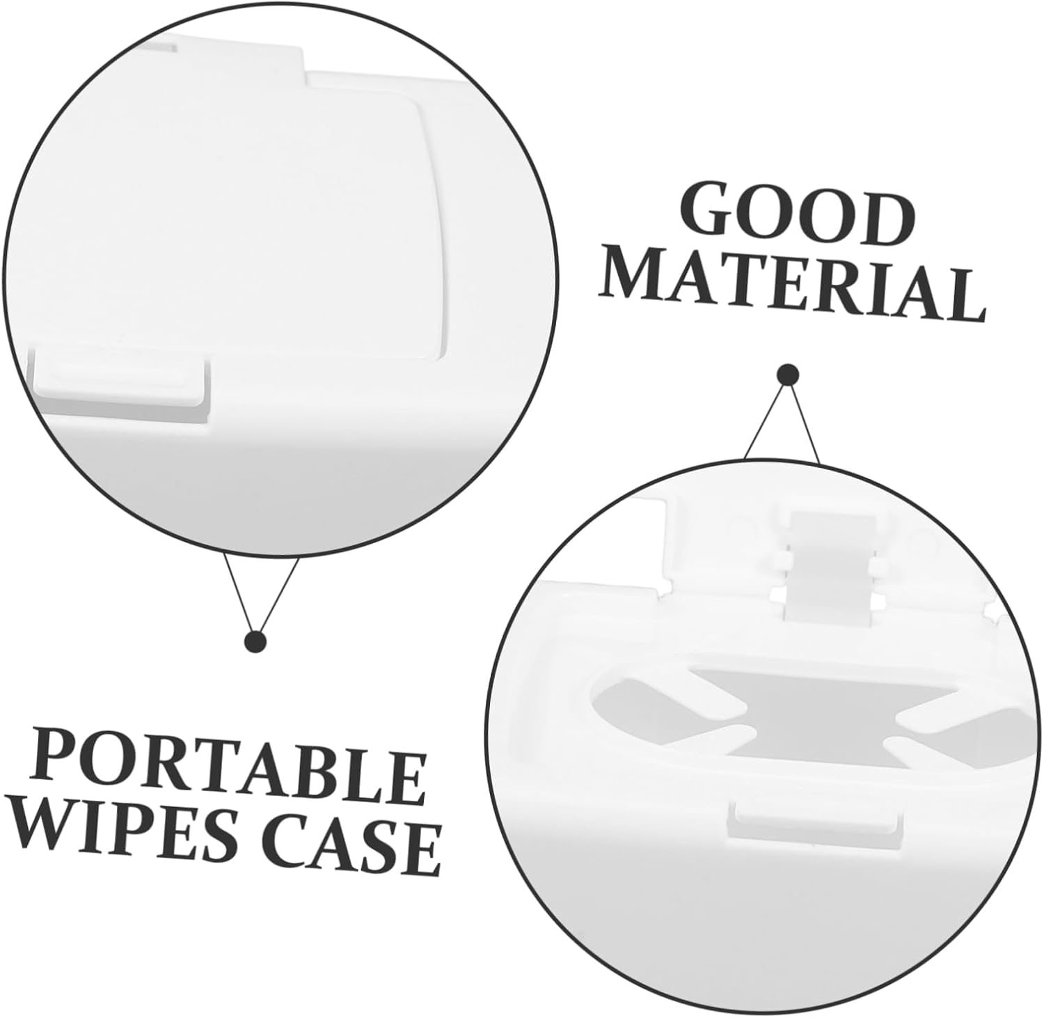 Kichvoe White Plastic Wipes Dispenser - Refillable Wipe Holder with Dustproof Lid for Baby Nursery, Living Room, Bedroom, Kitchen, and Bathroom image number 5