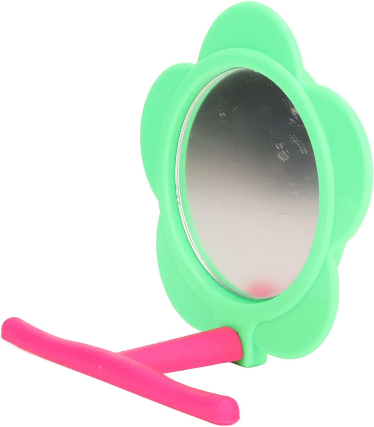 RASTKY Mirror Flower Shape Decorative Plastic Mirror Stand Toy Budgie Lovebird Cockatiel - Pet Supplies/Birds/Toys