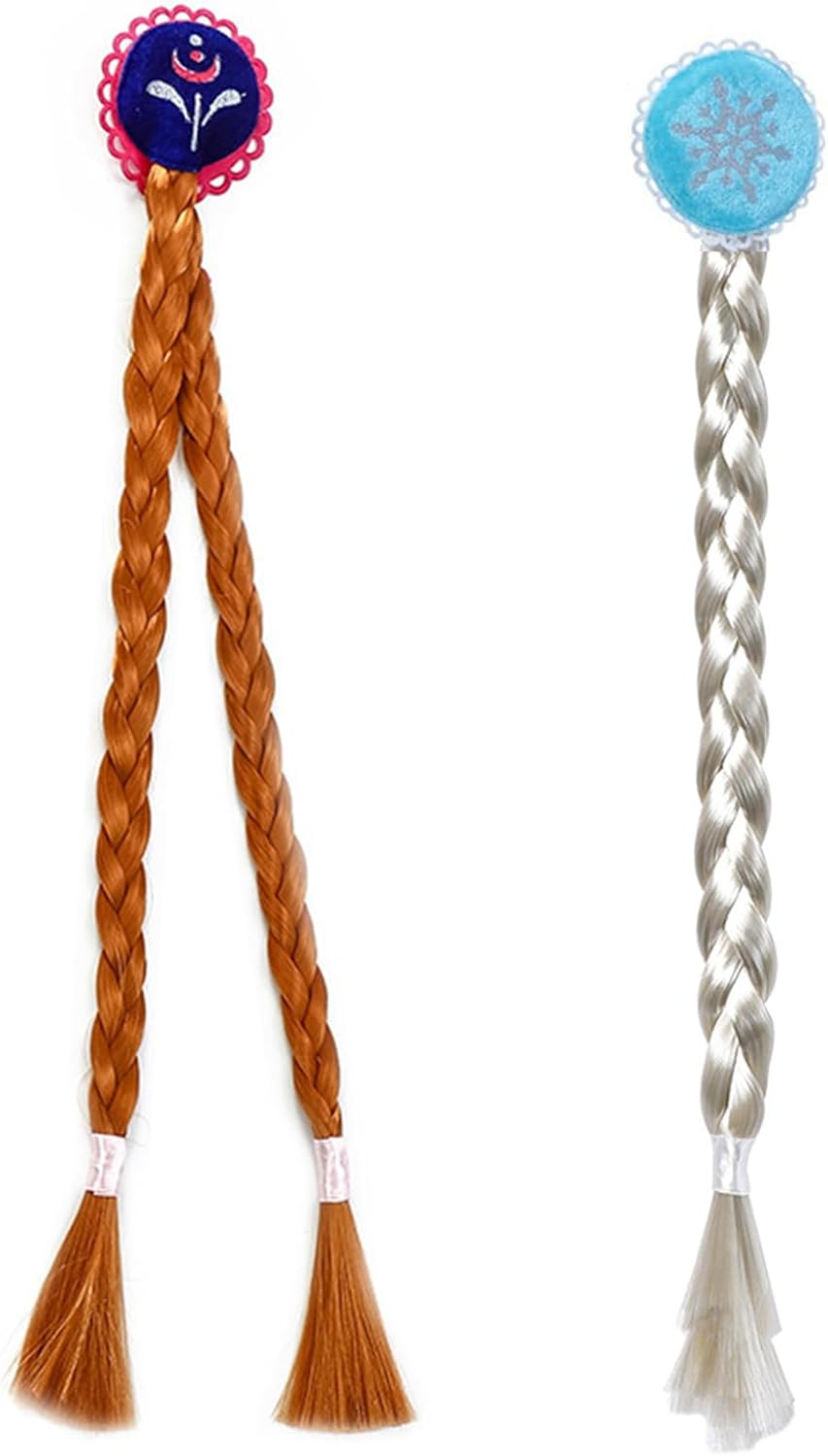 Tatibana Princess Dress up Wigs, Princess Rapunzel Long Braided Wig Headbands with Tiara Flowers Adorn for Girls Costume Accessories, 29 Inch