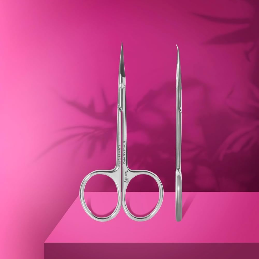 STALEKS PRO by Natury Nails Professional Cuticle Scissors Ergonomic Rings Stainless Steel Expert SE-51/3 image number 2