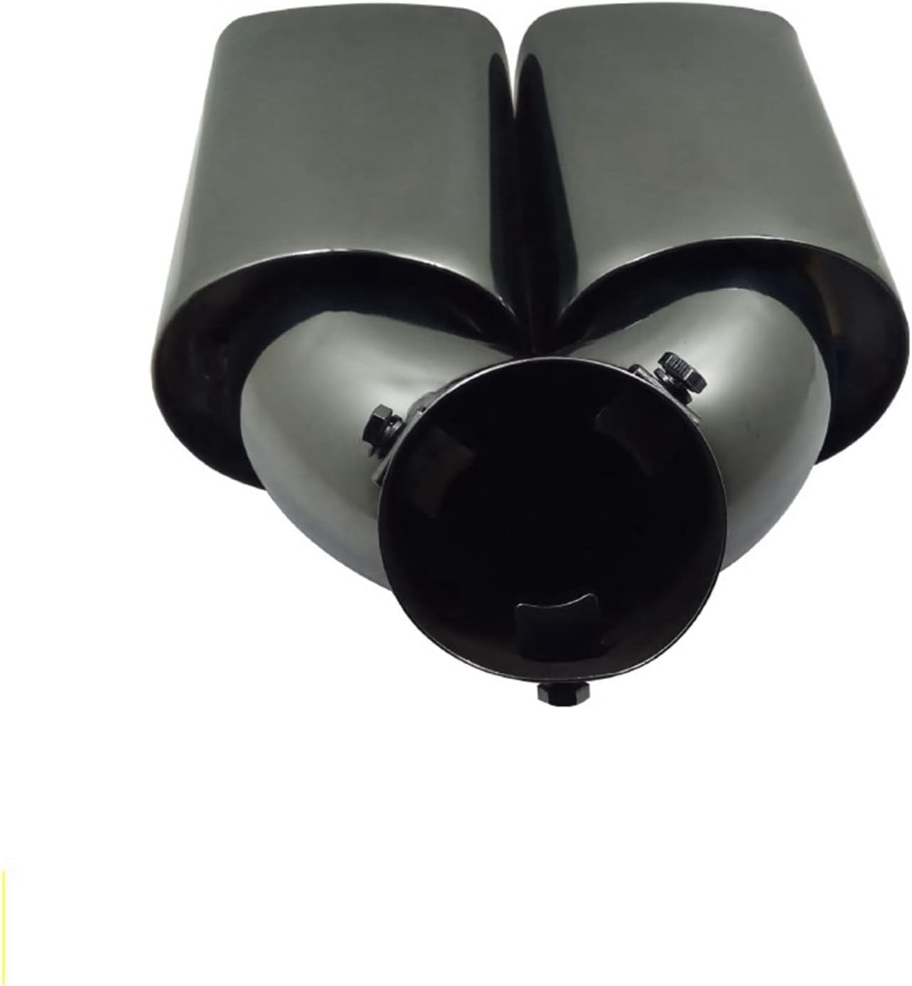Muffler 1PC 63Mm Universal Car Exhaust Systems Nozzle Muffler Tip Pipe Tailpipe Stainless Steel Auto Accessories Gloss Black Bend