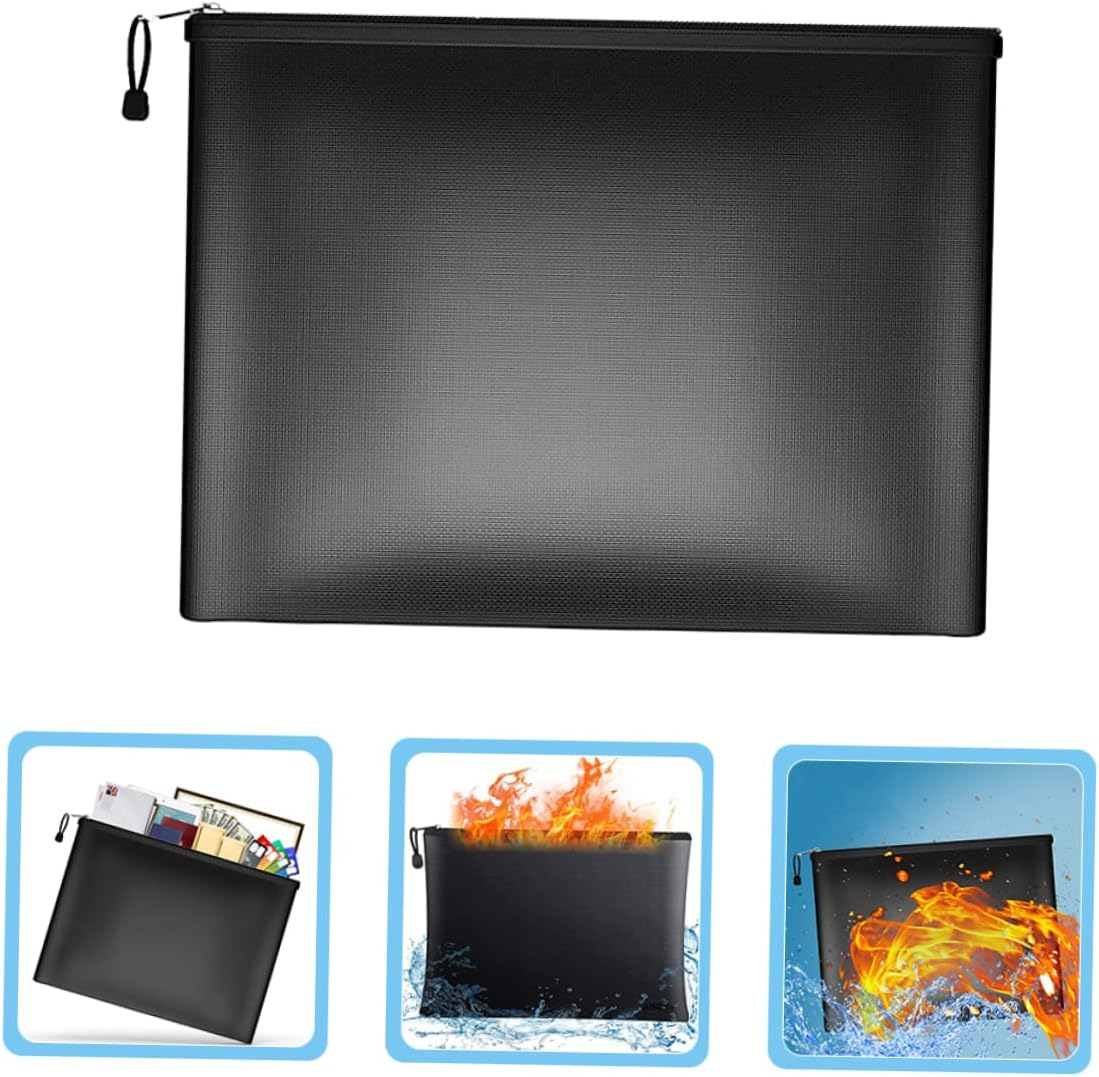 TEHAUX Fireproof Document Bag Pouch Organizer for Travel Money Cards Passports image number 1