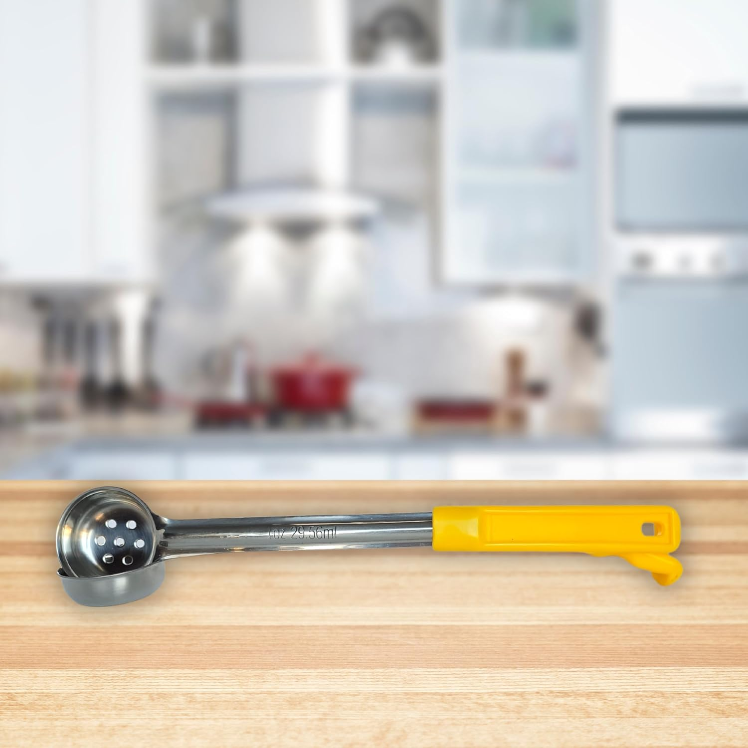 1 Ounce Slotted Stainless Steel Portion Control Ladle Spoon for Measuring and Serving; Commercial Grade Serving Scoops [Pack of 12] image number 5