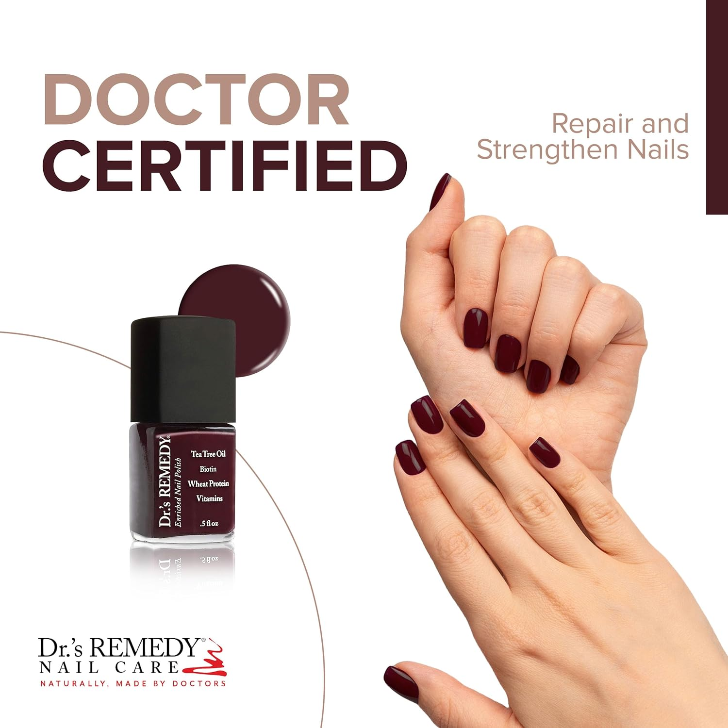 Dr'S Remedy Unisex S Dr'S Remedy Nail Polish Meaningful Merlot image number 1