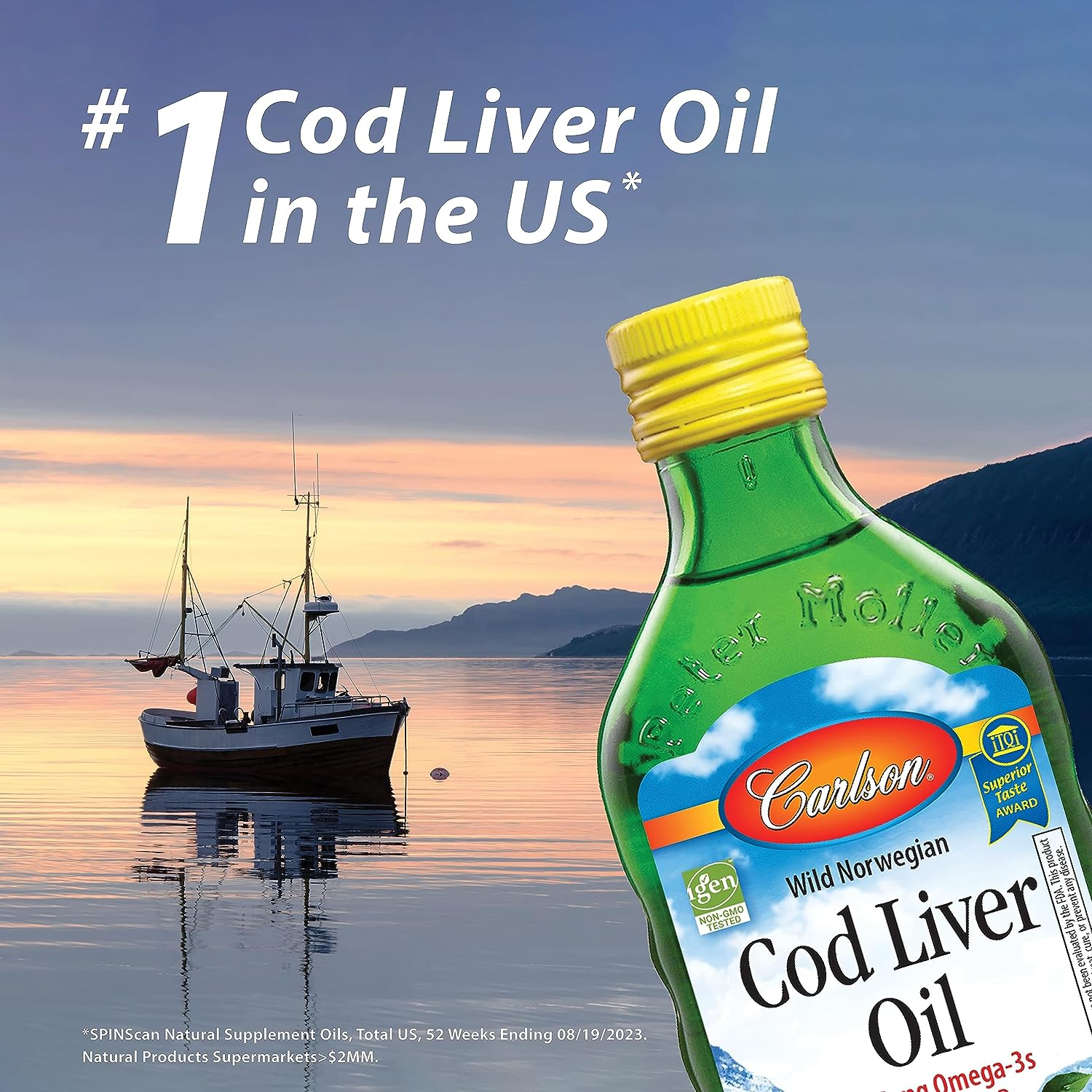 Carlson - Cod Liver Oil, 1100 Mg Omega-3S, Norwegian, Sustainably Sourced, Unflavored, 250 Ml image number 6
