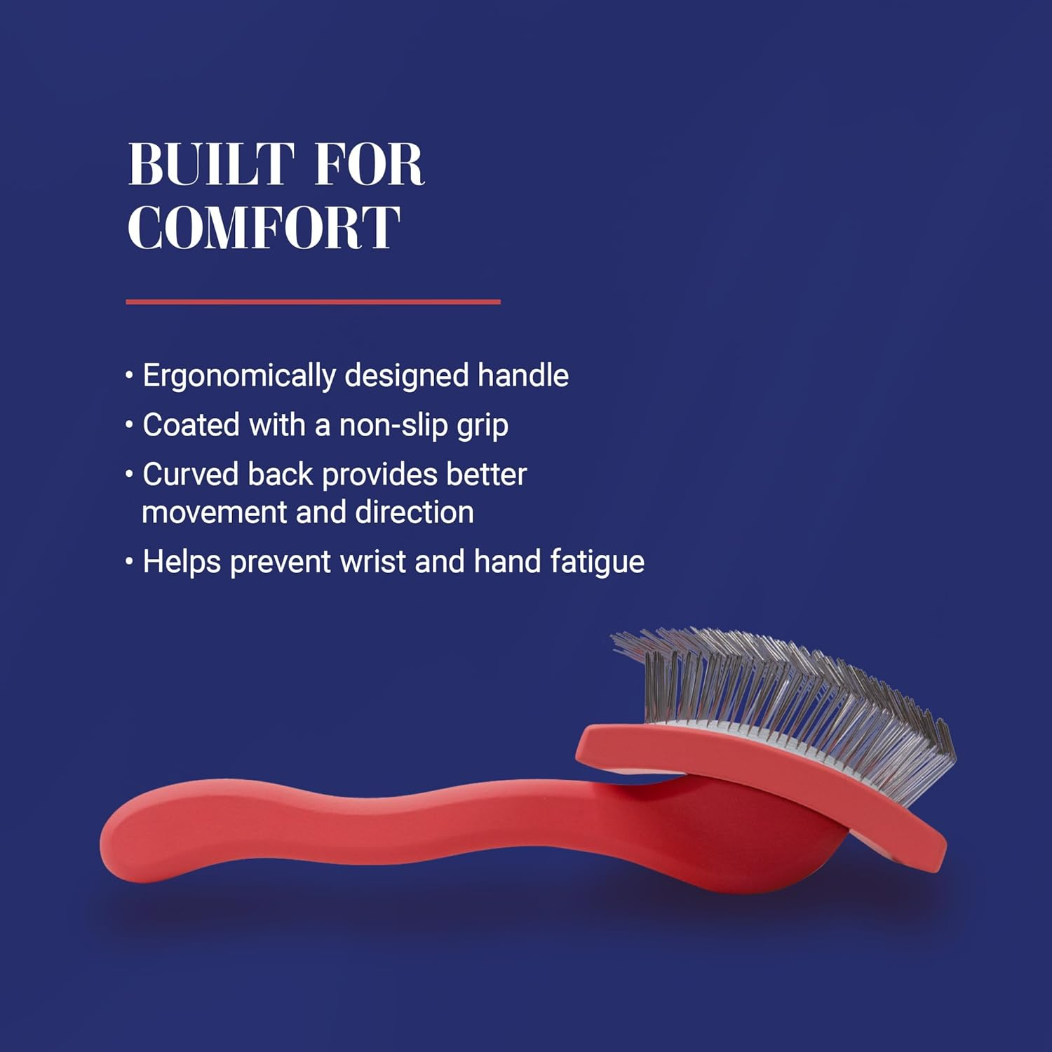 Chris Christensen Long Pin Slicker Brush, Large, Coral image number 1