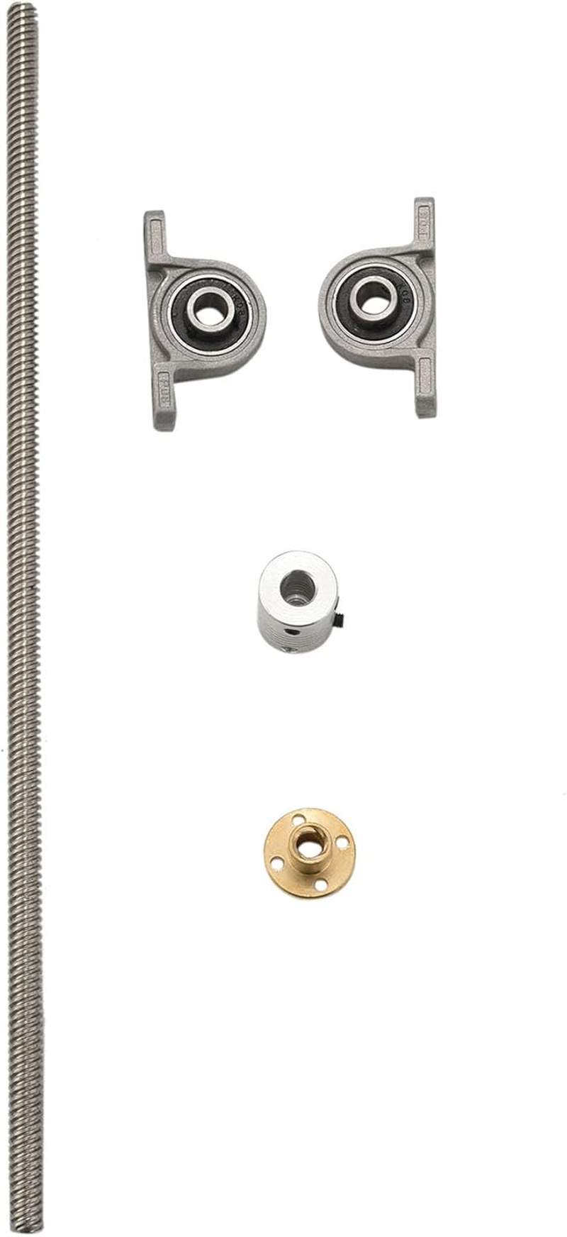 300Mm 8Mm T8 Lead Screw Set Lead Screw+ Copper Nut + Coupler + Pillow Bearing Block for 3D Printer image number 1