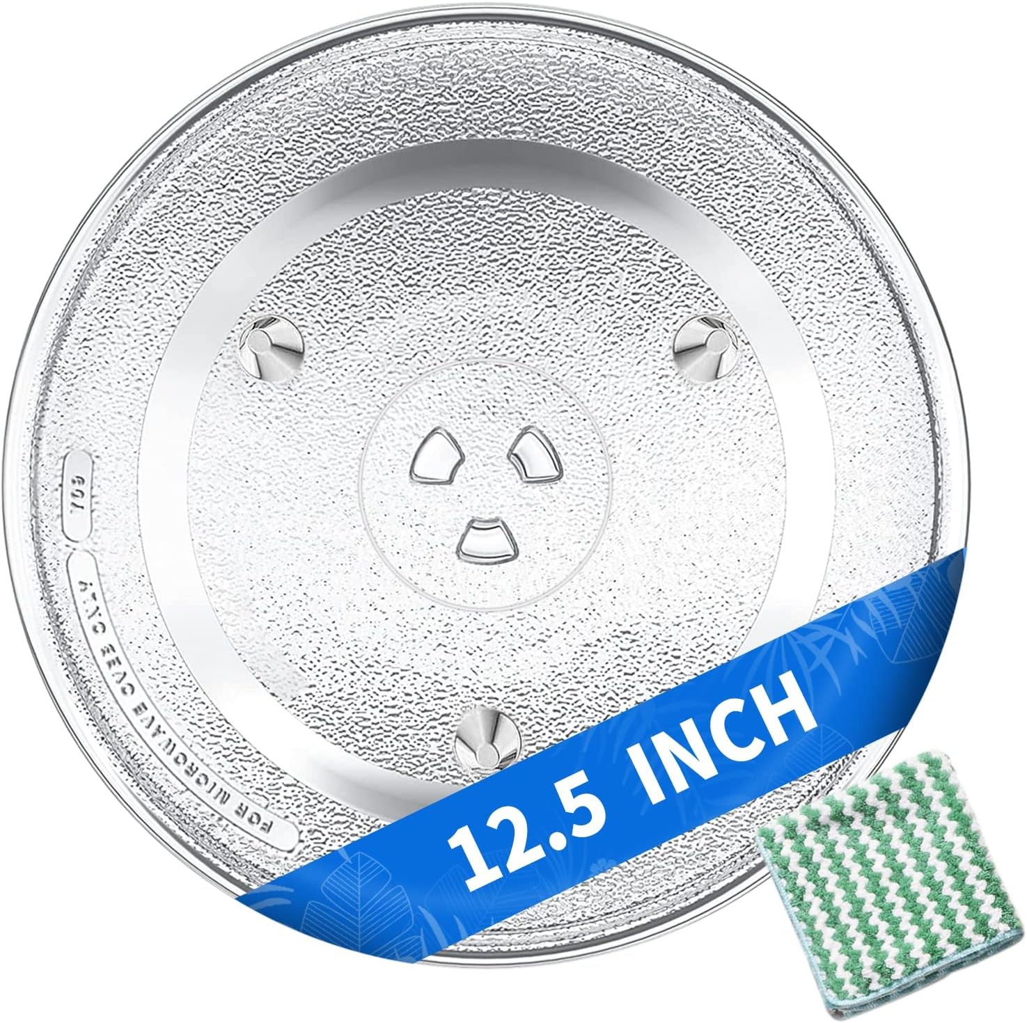 12.5" Microwave Plate Replacement for GE, Samsung, Hotpoint, Panasonic Emerson and More - 12-1/2 Inch Microwave Glass Plate Turntable Tray for WB39X10002 WB39X10003 WB48X10005 W10337247 WB49X10069 image number 4