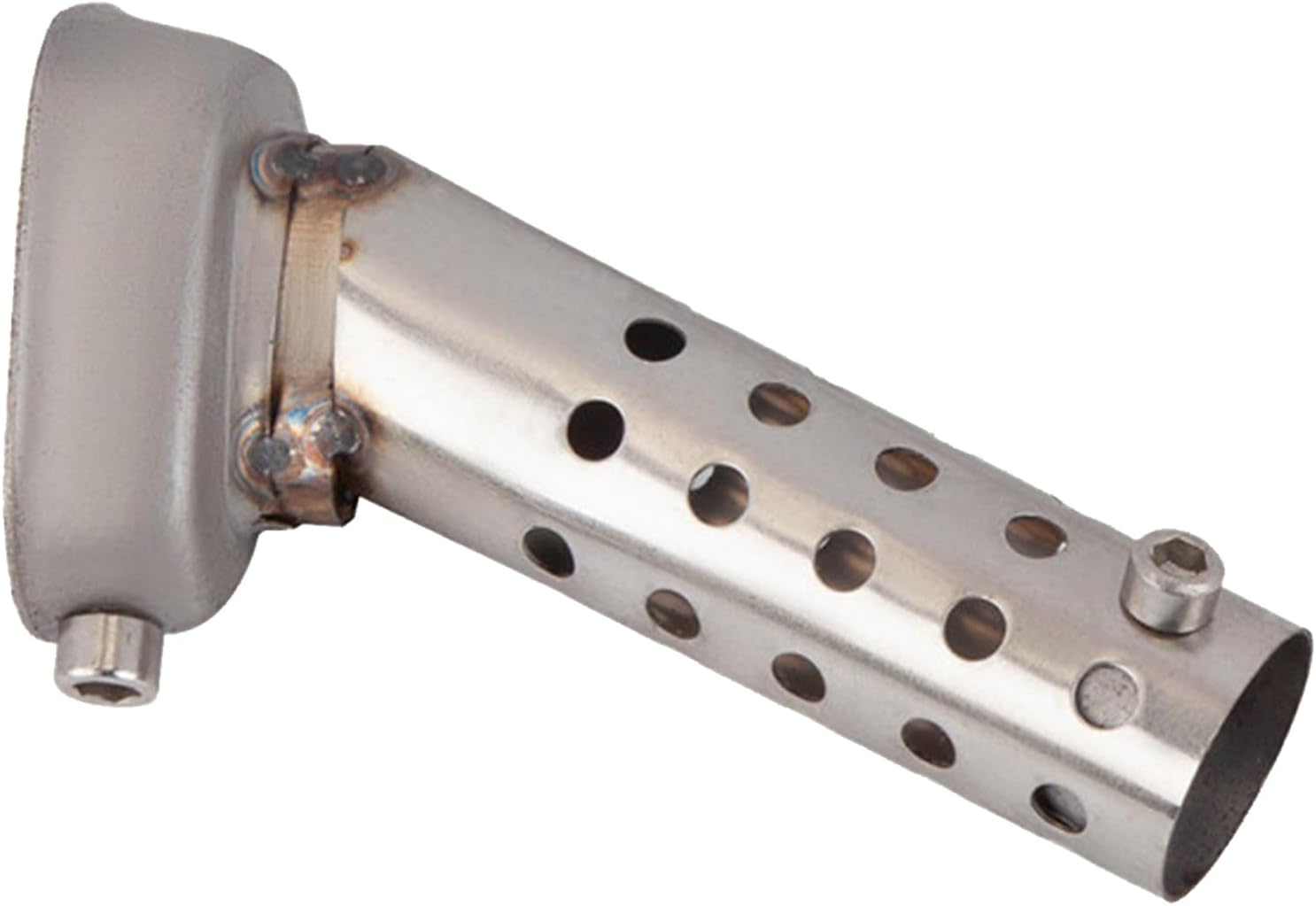 Hexagon Exhaust Muffler - Noise Reduction Motorcycle Muffler Exhaust Muffler,Powersports Silencers & Mufflers Muffler Silencer Pipe for Motorcycle Enthusiasts image number 4