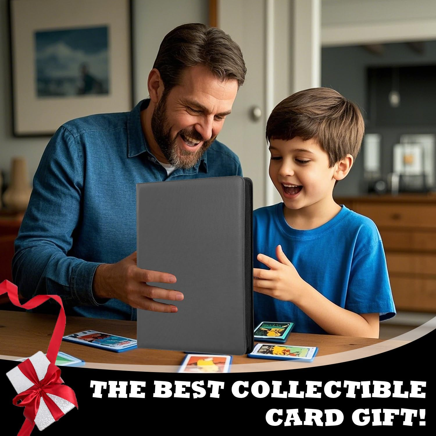 16 Pocket Premium Trading Card Zip Binder,1024 Side-Loading Slots Card Album Holder, Trading Card Holder, Ringless Game Trading Card Protective Organize Folder, Compatible with Yugioh, MTG image number 6