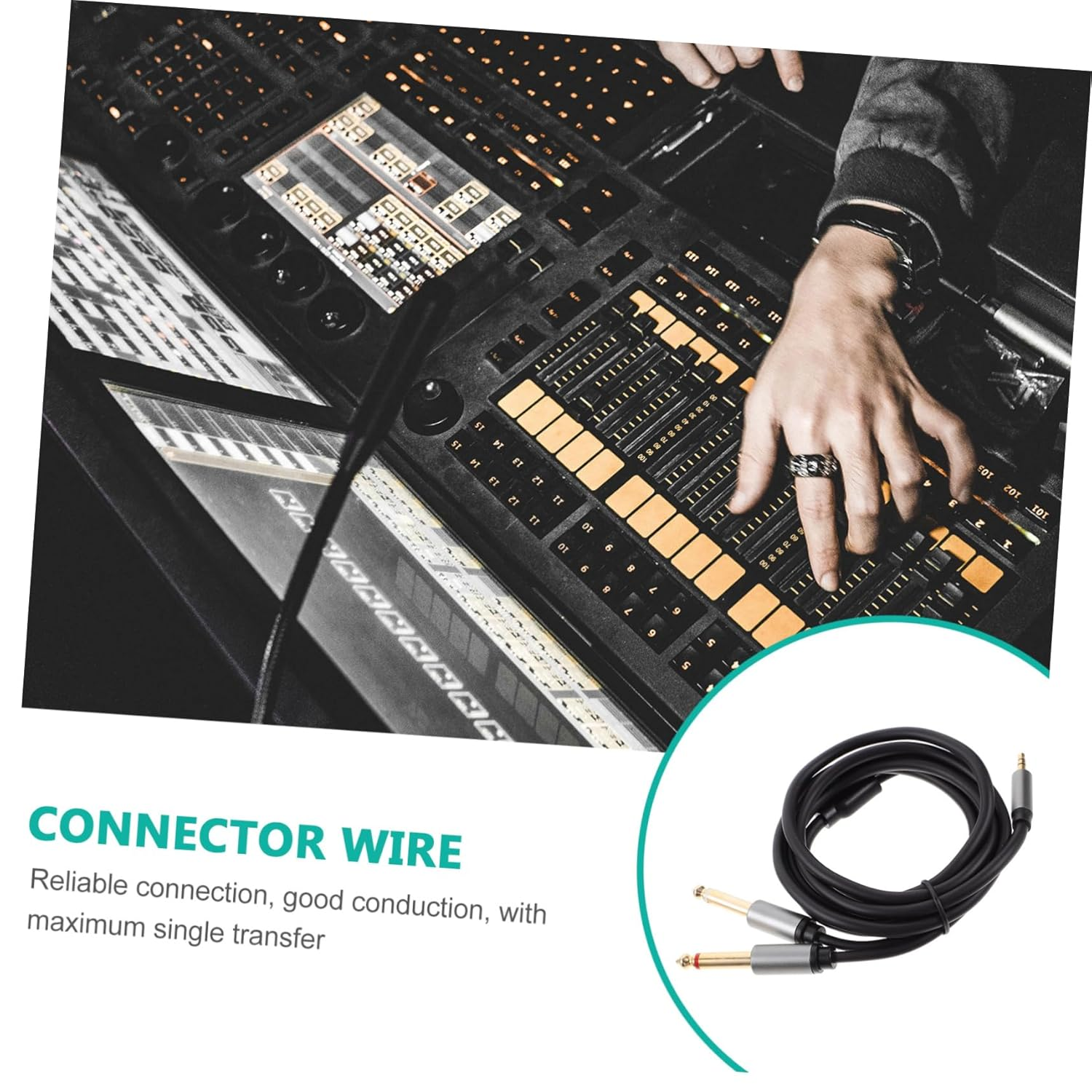 CONGARTENO 3.5Mm to 6.5Mm Audio Cable Stereo Splitter for Computer Laptop and Home Audio Systems image number 6