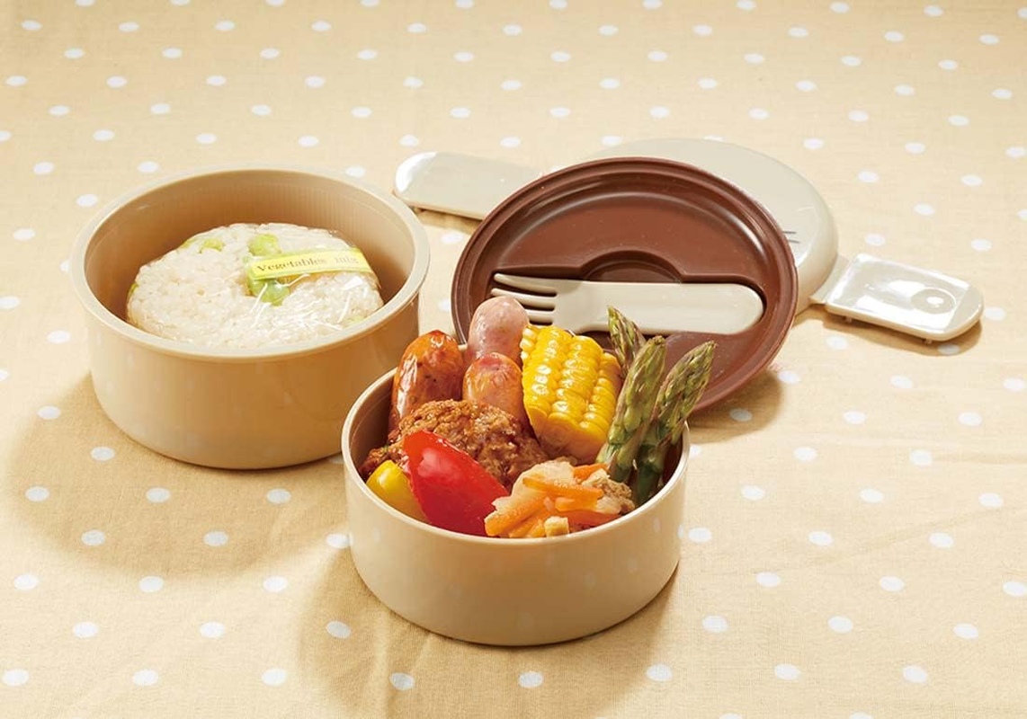 Skater ONWR1AG-A Peter Rabbit Lunch Box, 16.9 Fl Oz (500 Ml), 2-Tier, Round, Antibacterial, Made in Japan - 500Ml image number 5