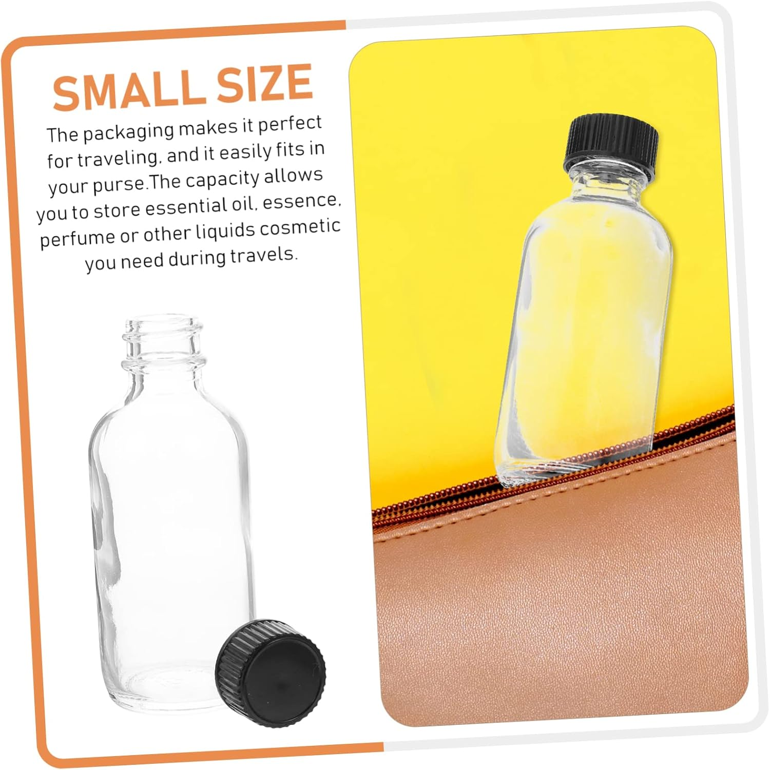 15Pcs Essential Oil Vials Perfume Bottles Multipurpose Glass Sample Bottles image number 5