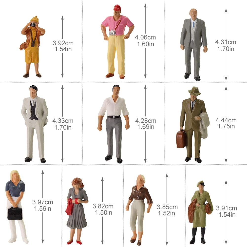 O Gauge Figures All Standing 1:43 O Scale Model Trains Passengers 30 Different Poses People Model Railway for Miniature Scenes image number 5