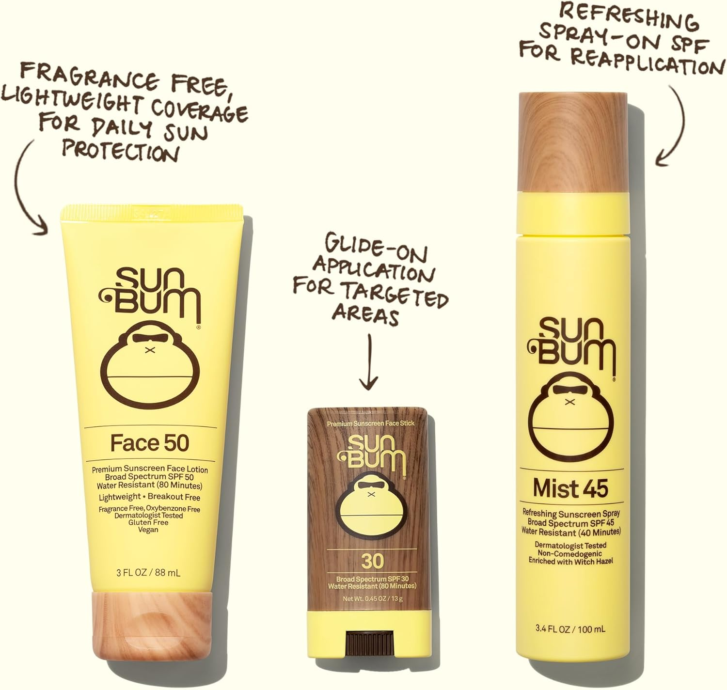 Sun Bum Original SPF 30 Sunscreen Face Stick - Broad Spectrum Moisturizing Roll-On UVA/UVB Protection with Vitamin E - Vegan & Oxybenzone/Octinoxate Free - 13G image number 3