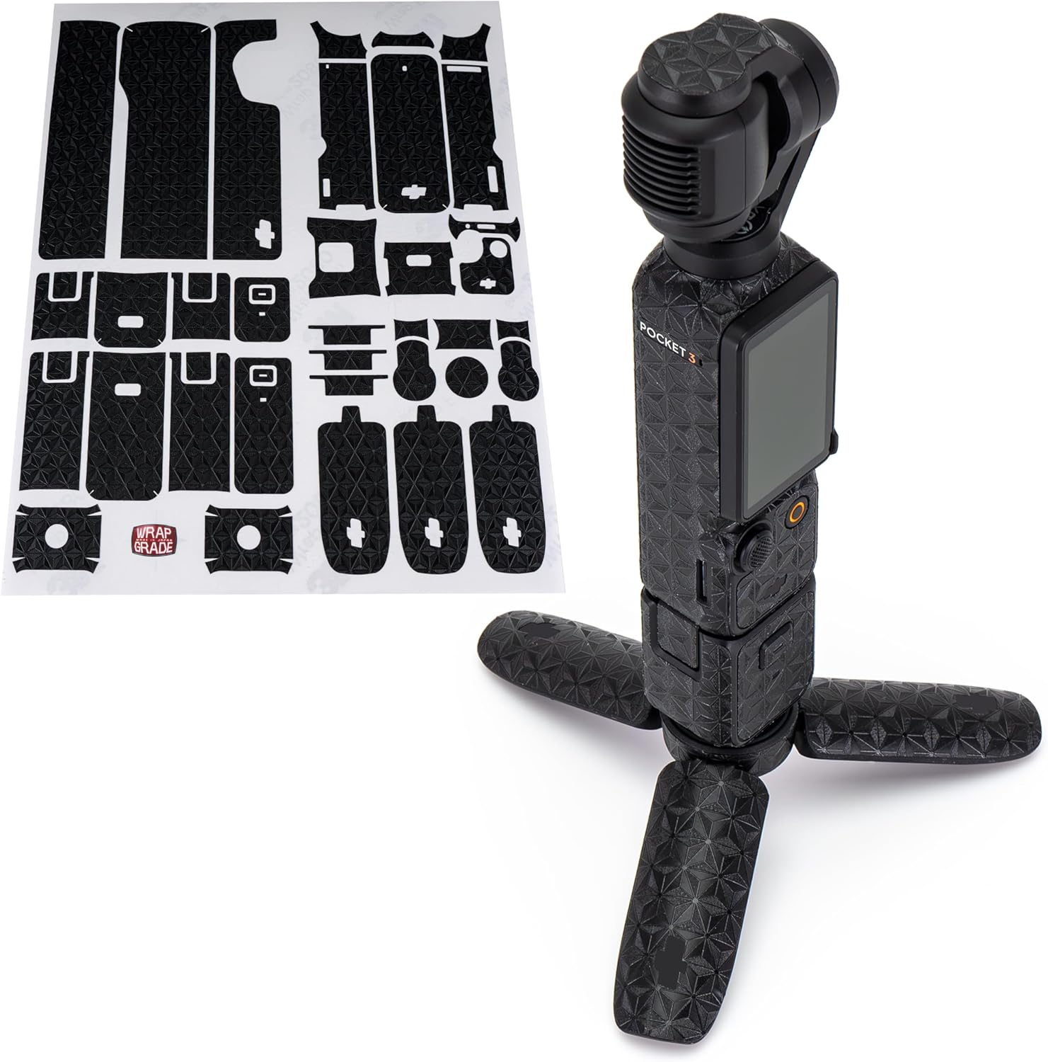 WRAPGRADE Skin Stickers Compatible with DJI Osmo Pocket 3 Decal (Metal Sticker Bomb)