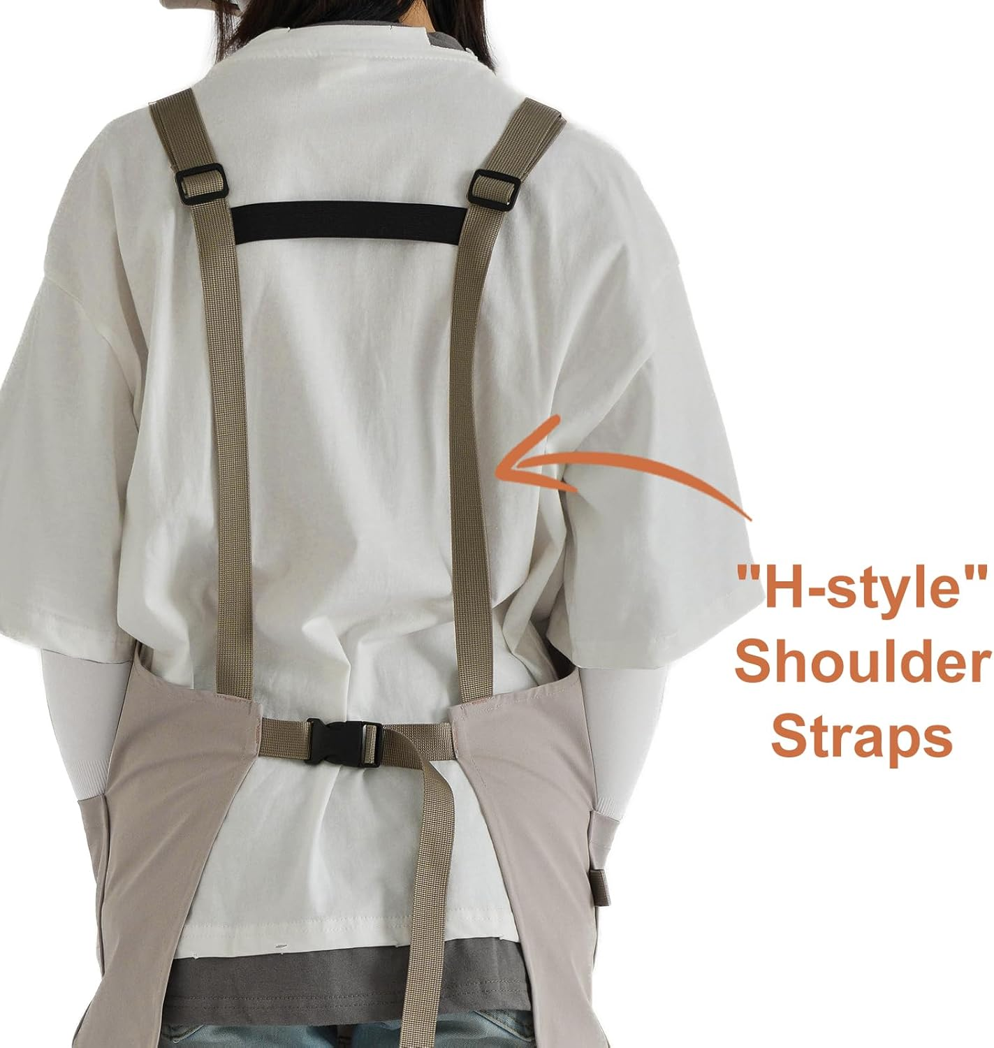 Surblue Pottery Aprons Split Leg Aprons with Pockets Adjustable Straps Waterresistant Split Apron for Women Men DIY Ceramic Pottery Art image number 1