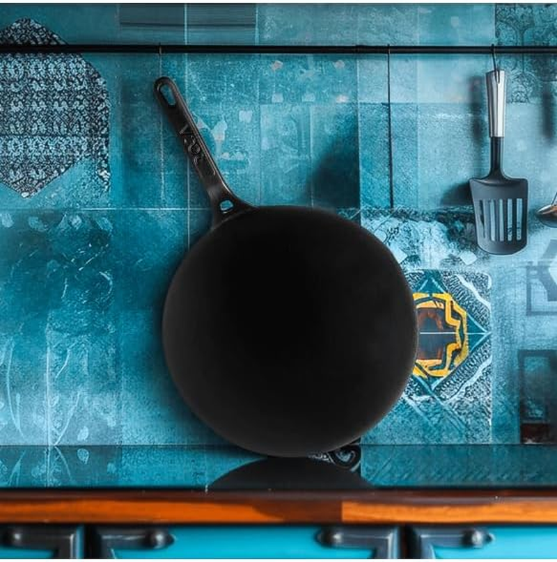 Roca High Grade Cast Iron Tawa Pan 30Cm, Multi-Purpose Flat Griddle for Crepe | Dosa | Roti Bread | Pancake | Stir-Fry, Black image number 2