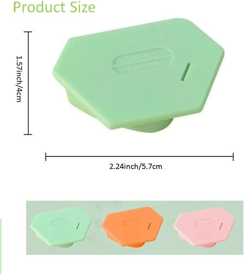 Leanockesa Magnetic Seam Guide for Sewing Machine,Multi-Purpose Tool Polygonal Strong Magnetic Gauge Seam Guide Hemmer Guide with Scale,Sewing Sewing Supplies Accessories(Pink Orange Green*1)