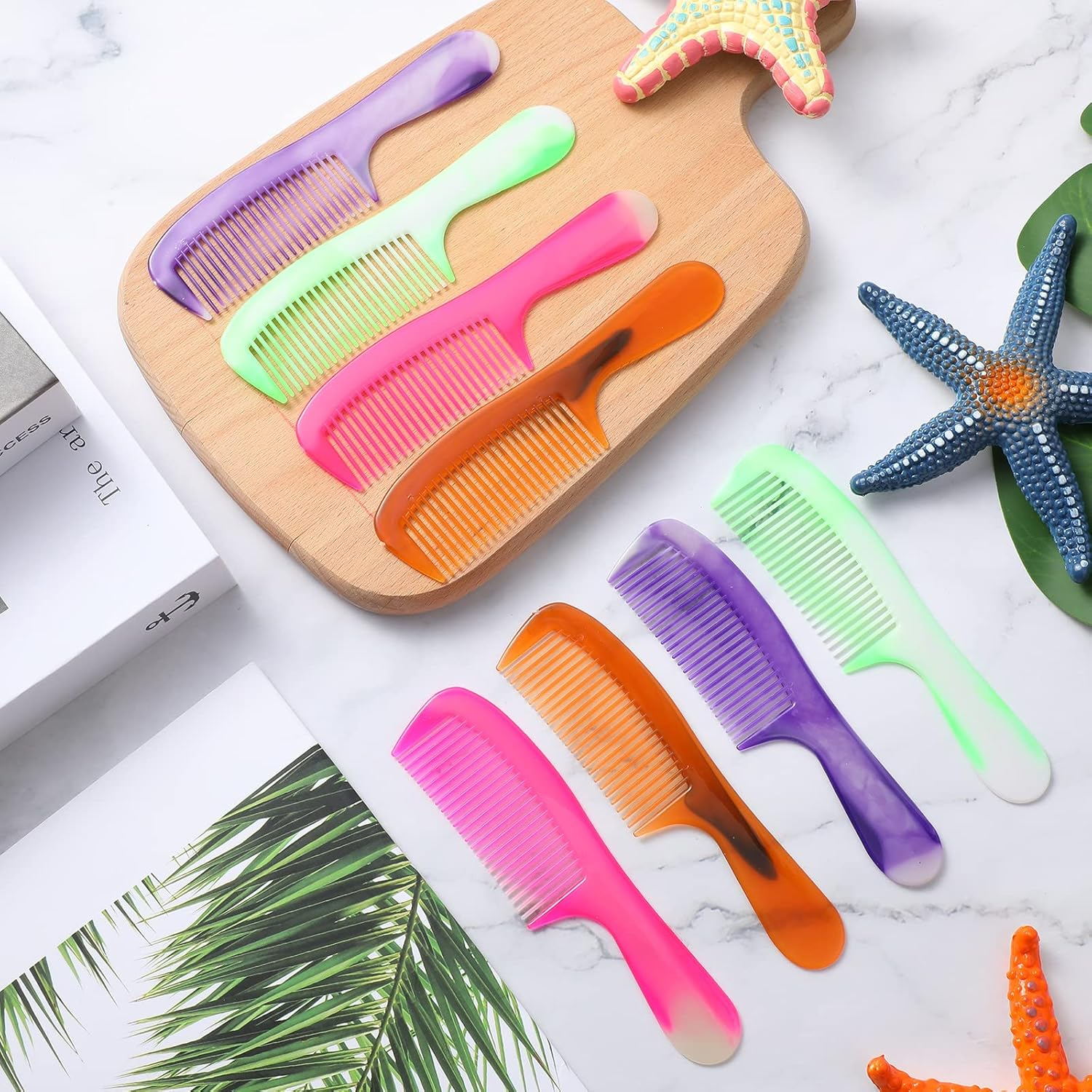 Nuogo 100 Pcs Individually Wrapped Hair Combs Disposable Hair Combs Bulk for Hotel Shelter Homeless Nursing Home Charity Church Gifts(Classic Style) image number 1