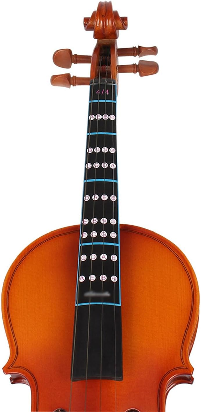 TRADERPLUS Violin Note and Finger Guide Fingerboard Sticker - Removable Position Marker for Beginners Practice (4/4) image number 2